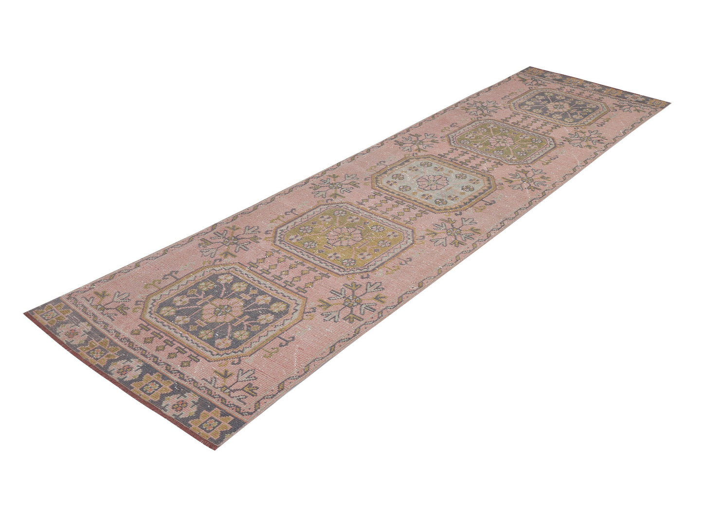 Turkish Runner, Oushak Runner, Vintage Runner, Handmade Runner Rug, Anatolia Rug, Carpet Runner, Long Runner, Rug Runner 3x11, 12497