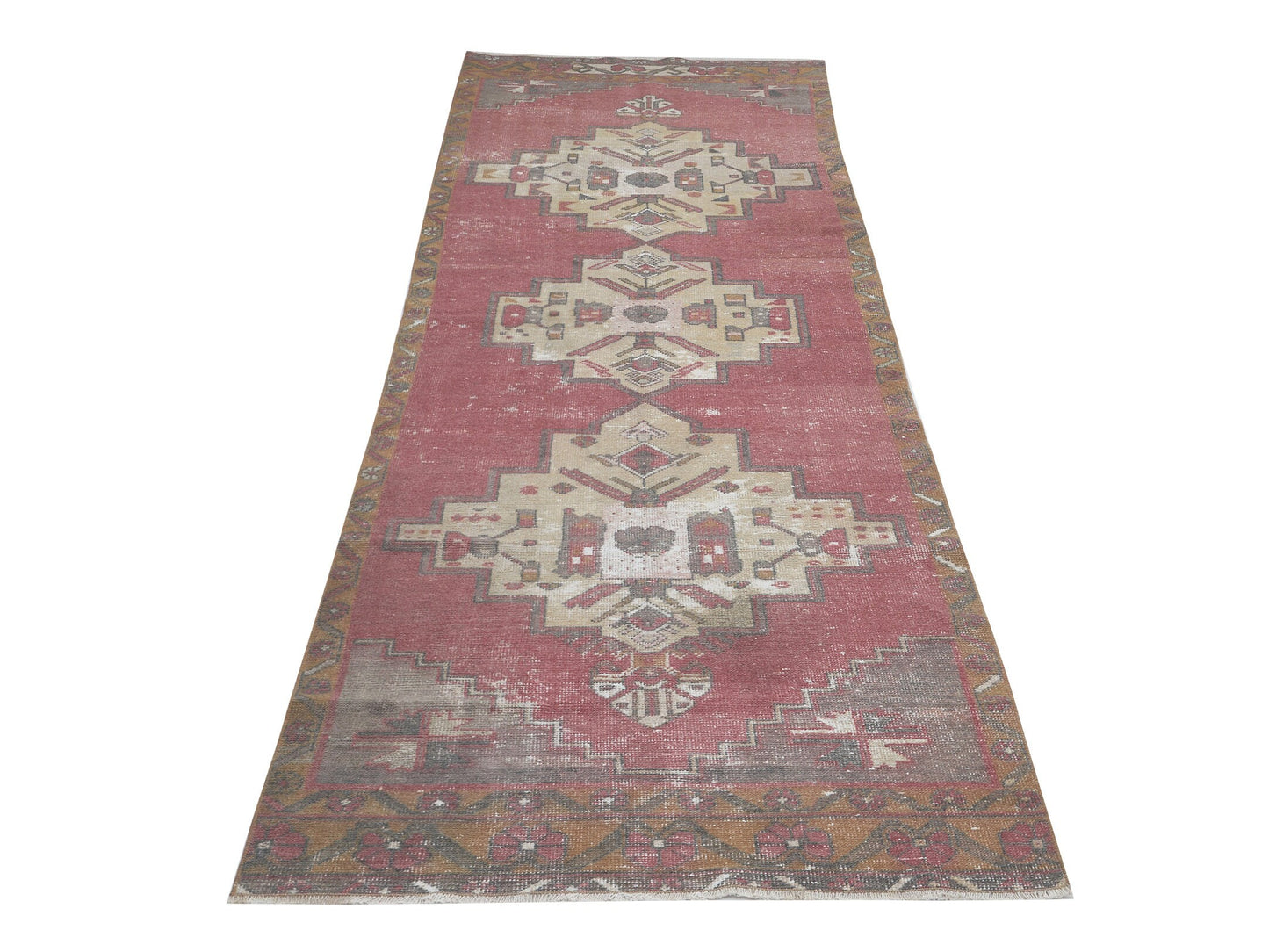 Turkish Runner, Handmade Oushak Runner Rug, Bohemian Rug, Rug Runner 3x11, Carpet Runner, Vintage Anatolia Runner Rug, Kitchen Runner, 12389