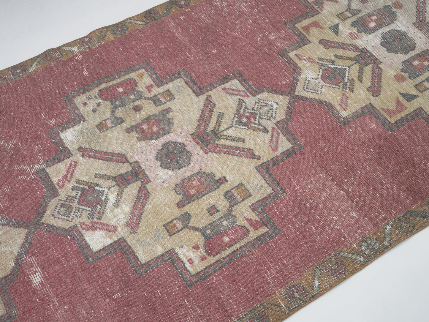 Turkish Runner, Handmade Oushak Runner Rug, Bohemian Rug, Rug Runner 3x11, Carpet Runner, Vintage Anatolia Runner Rug, Kitchen Runner, 12389