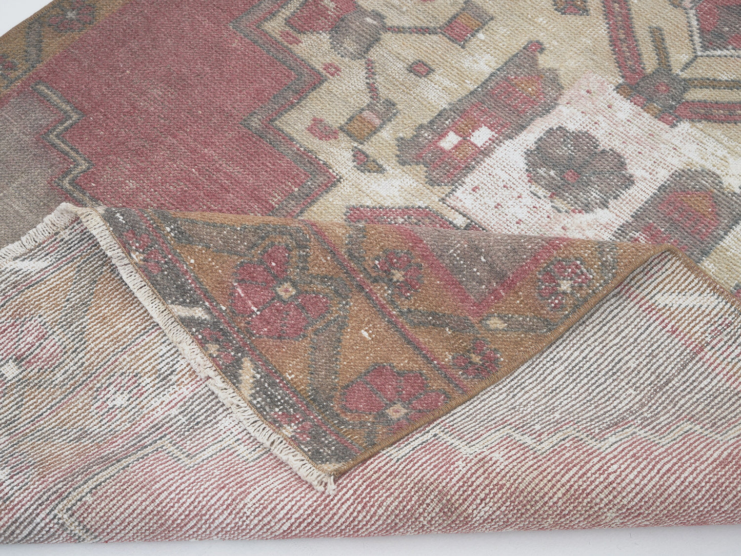 Turkish Runner, Handmade Oushak Runner Rug, Bohemian Rug, Rug Runner 3x11, Carpet Runner, Vintage Anatolia Runner Rug, Kitchen Runner, 12389