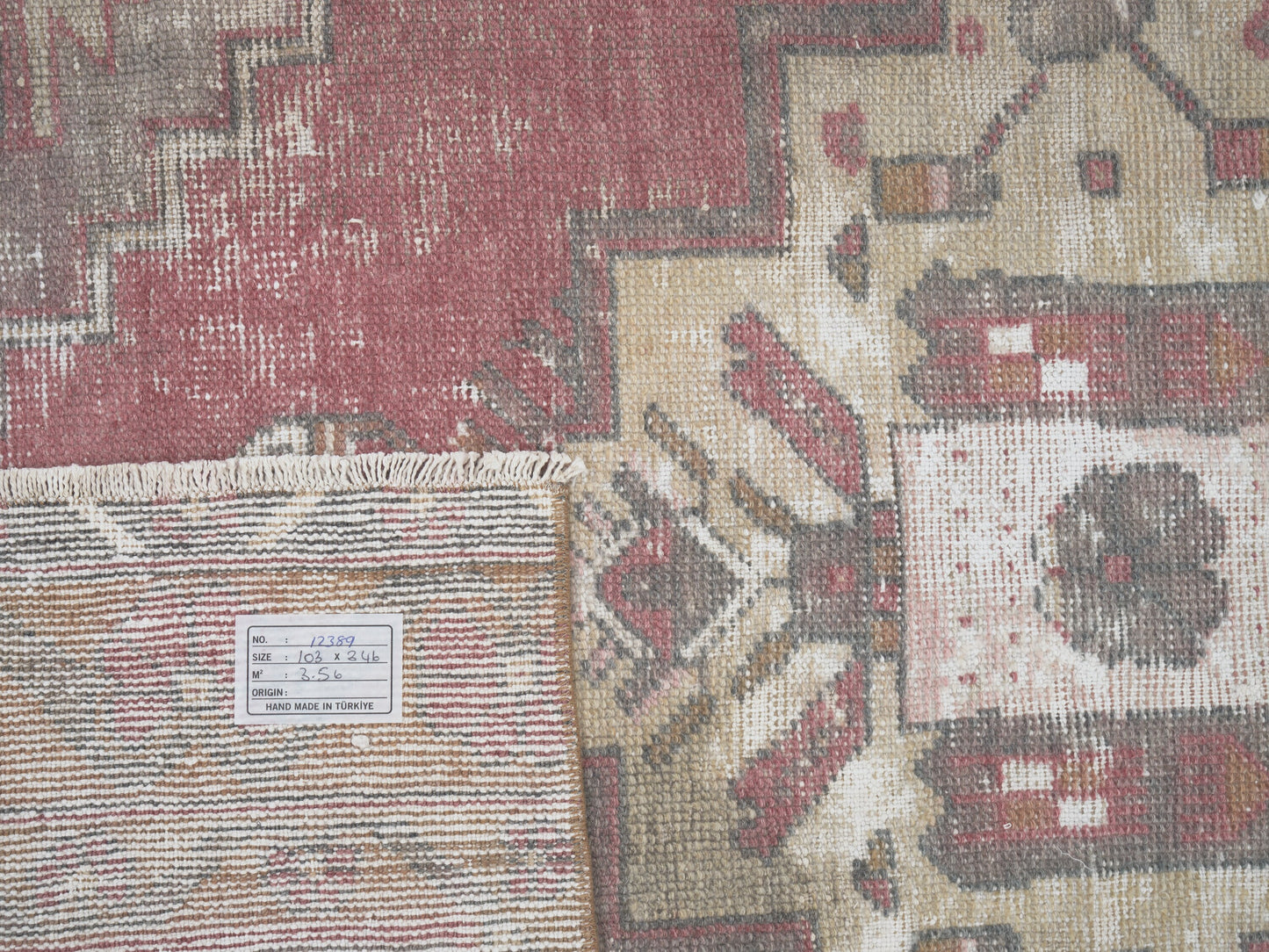 Turkish Runner, Handmade Oushak Runner Rug, Bohemian Rug, Rug Runner 3x11, Carpet Runner, Vintage Anatolia Runner Rug, Kitchen Runner, 12389