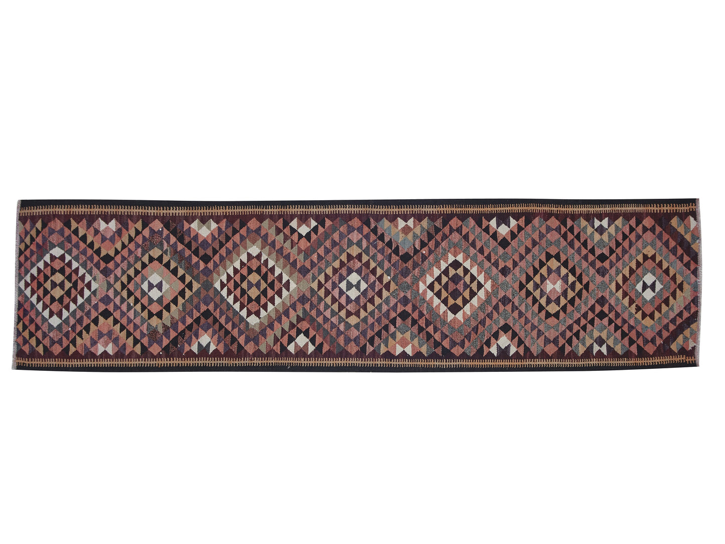 Oushak Runner, Vintage Runner, Handmade Runner Rug, Turkish Kilim Runner, Long Runner, Anatolia Rug, Bohemian Rug, Runner Rug 3x11, 11421