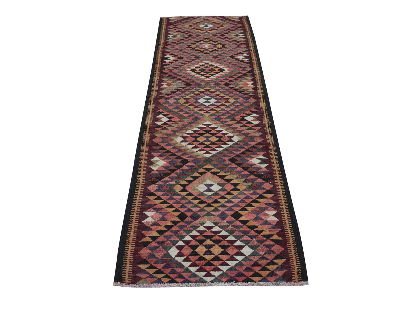Oushak Runner, Vintage Runner, Handmade Runner Rug, Turkish Kilim Runner, Long Runner, Anatolia Rug, Bohemian Rug, Runner Rug 3x11, 11421