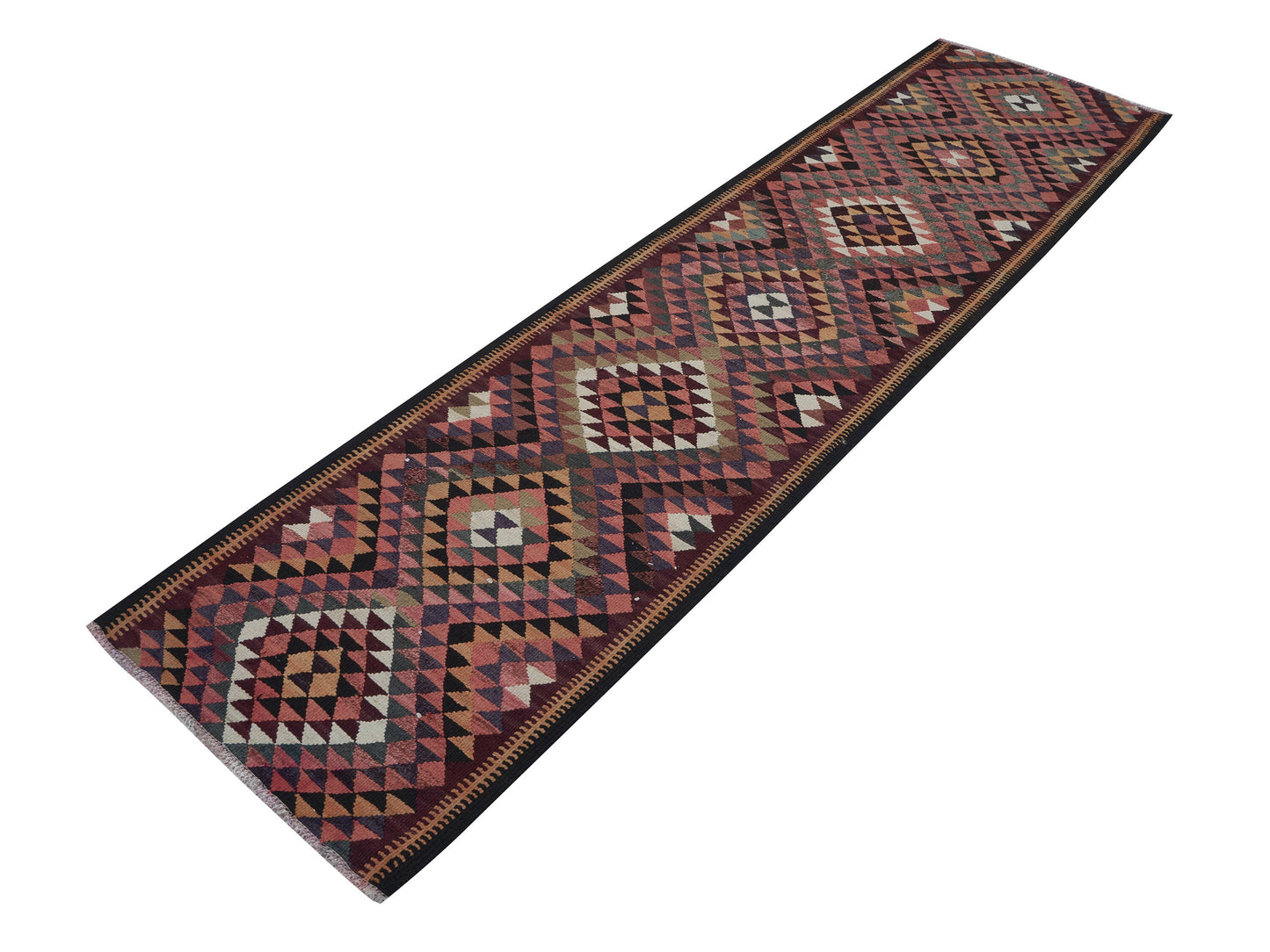 Oushak Runner, Vintage Runner, Handmade Runner Rug, Turkish Kilim Runner, Long Runner, Anatolia Rug, Bohemian Rug, Runner Rug 3x11, 11421