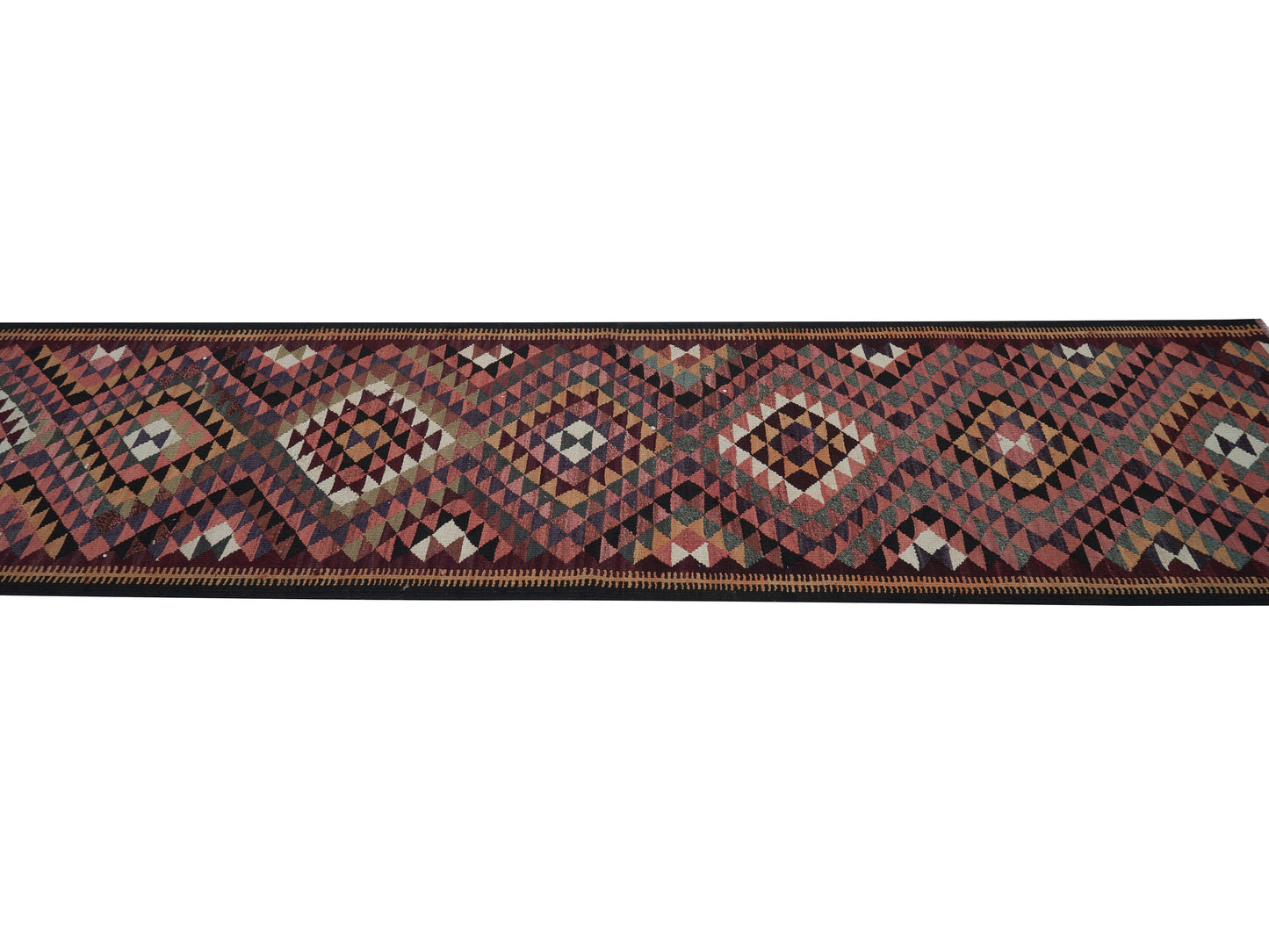 Oushak Runner, Vintage Runner, Handmade Runner Rug, Turkish Kilim Runner, Long Runner, Anatolia Rug, Bohemian Rug, Runner Rug 3x11, 11421