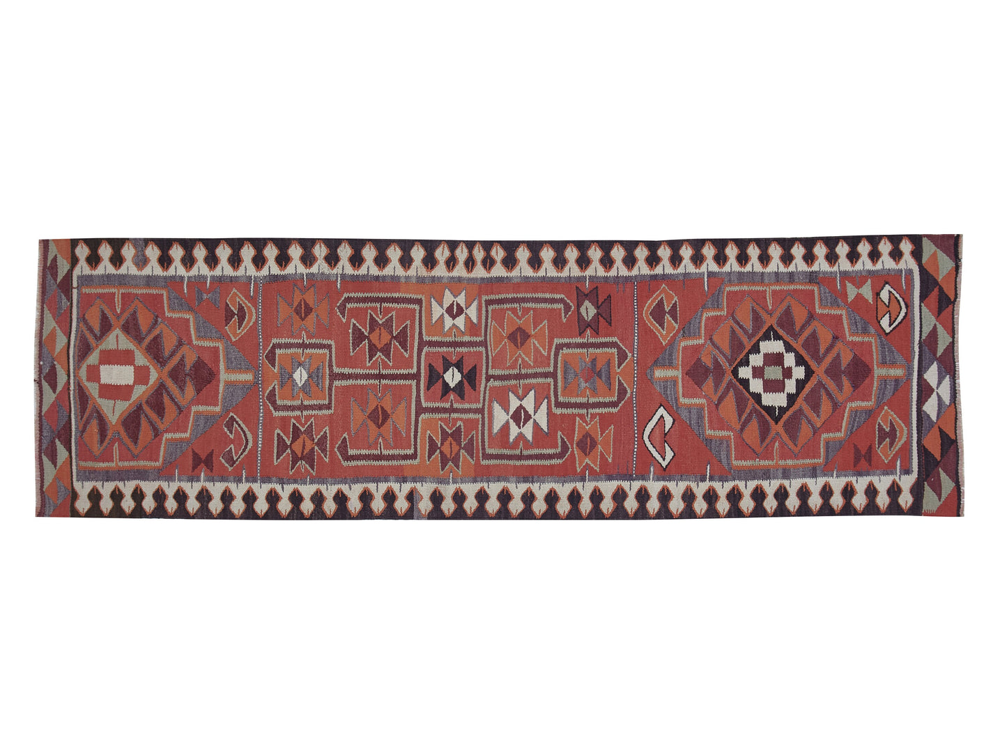 Turkish Vintage Runner Rug, Handmade Runner Rug, Oushak Kilim Runner Rug, Runner Rug 3x10, Kitchen Runner, Anatolia Rug, Bohemian Rug, 11437