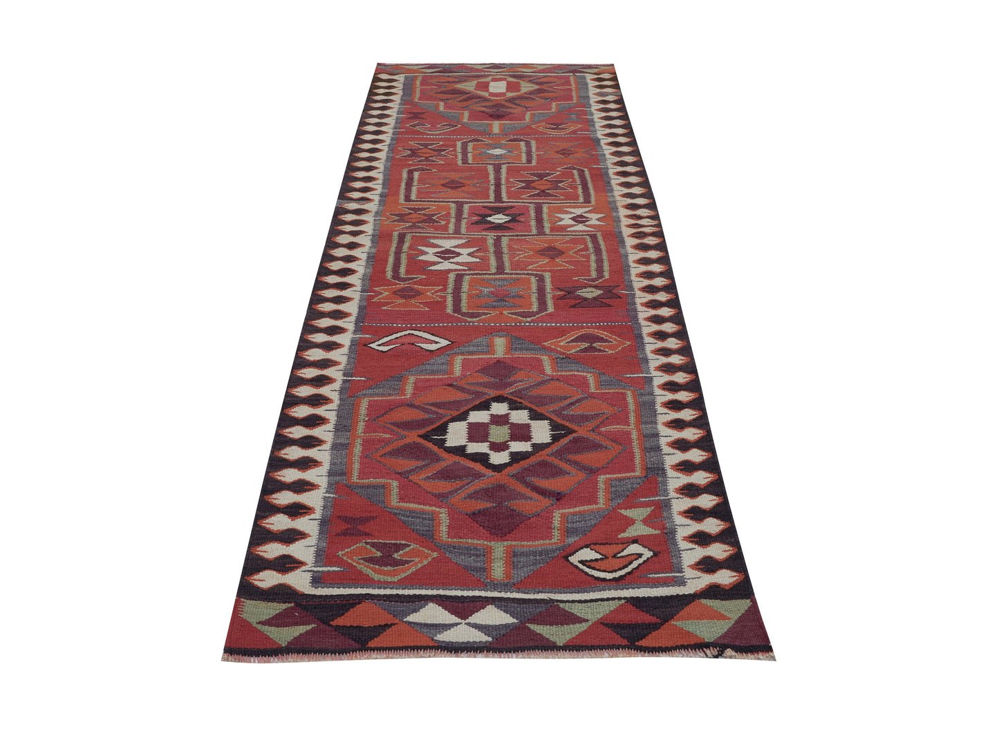 Turkish Vintage Runner Rug, Handmade Runner Rug, Oushak Kilim Runner Rug, Runner Rug 3x10, Kitchen Runner, Anatolia Rug, Bohemian Rug, 11437