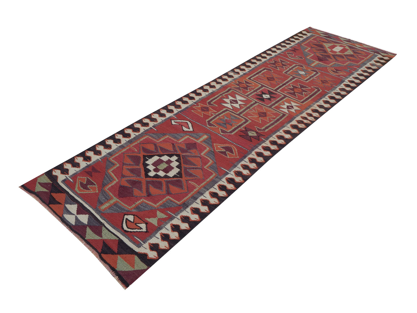 Turkish Vintage Runner Rug, Handmade Runner Rug, Oushak Kilim Runner Rug, Runner Rug 3x10, Kitchen Runner, Anatolia Rug, Bohemian Rug, 11437