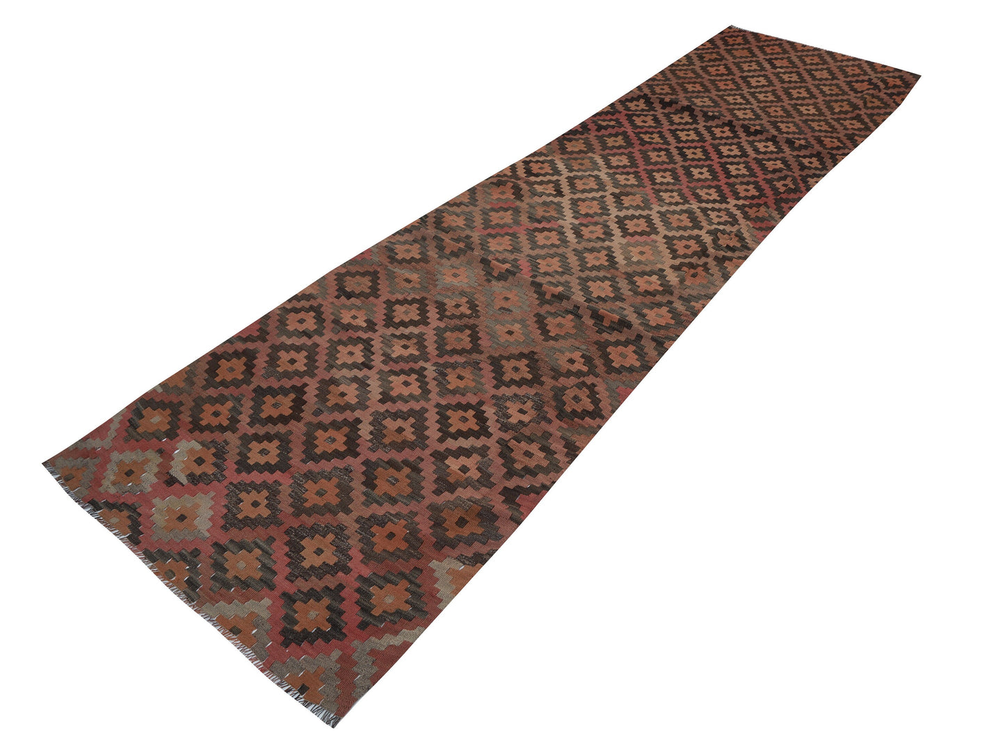 Oushak Runner, Kilim Runner Rug, Turkish Runner, Handmade Runner Rug, Vintage Runner, Long Runner, Hallway Runner, Runner Rug 3x13, 11435