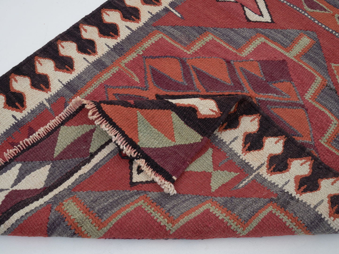 Turkish Vintage Runner Rug, Handmade Runner Rug, Oushak Kilim Runner Rug, Runner Rug 3x10, Kitchen Runner, Anatolia Rug, Bohemian Rug, 11437