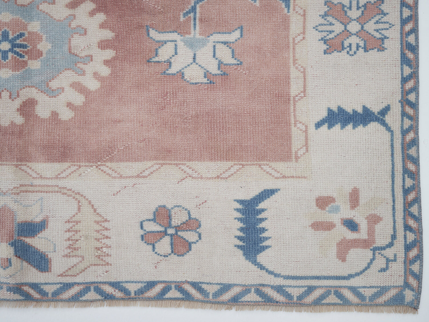 Vintage Oushak Rug, Handmade Area Rug, Turkish Eclectic Rug, Office Rug, Turkey Rug, Rug 5x7, Bohemian Rug, Vintage Carpet, 12438