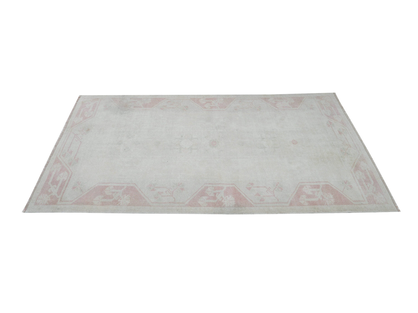 Vintage Handmade Area Rug, Turkish Oushak Rug, Turkey Rug, Rug 4x6, Neutral Muted Rug, Bedroom Rug, Coastal Decor, Vintage Carpet, 12436