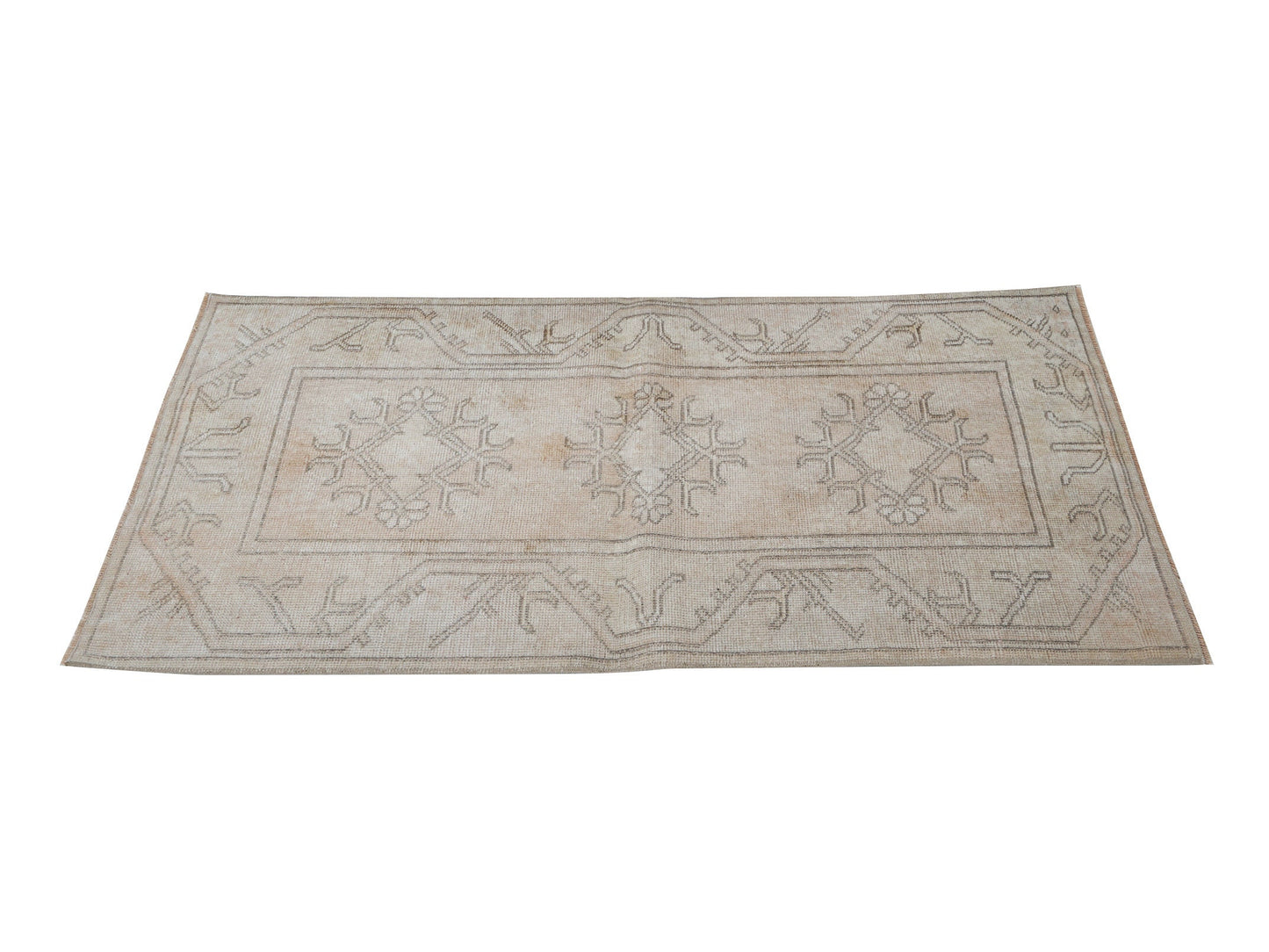 Oushak Rug, Area Rug, Handmade Rug, Turkish Rug, Vintage Rug, Scandinavian Rug, Beige Rug, Turkey Rug, Living Room Rug, Rug 3x4, 12431