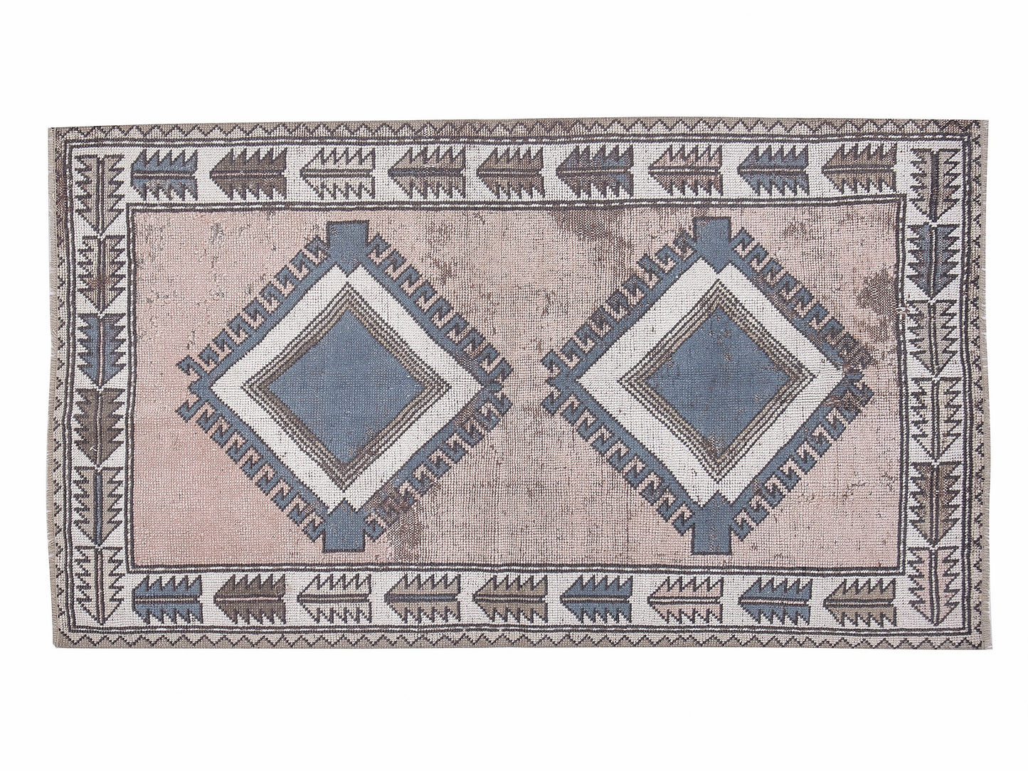 Turkish Vintage Rug, Handmade Area Rug, Oushak Rug, Neutral Muted Rug, Bedroom Rug, Bohemian Rug, Vintage Carpet, Turkey Rug, Rug 4x6, 12324