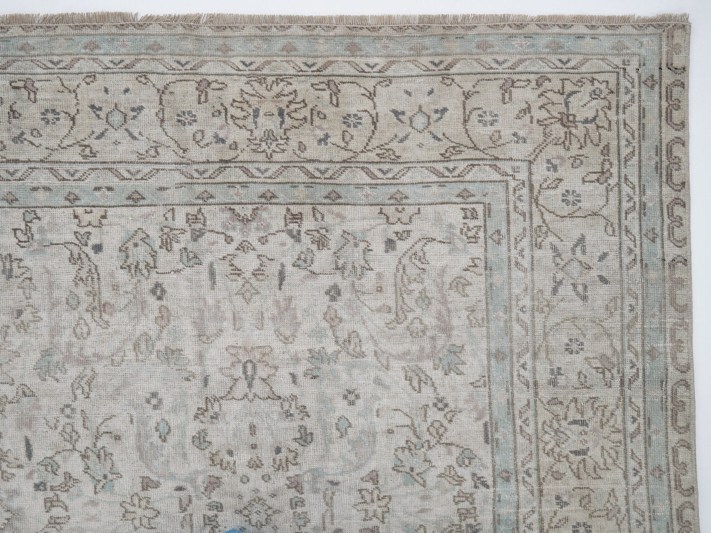 Vintage Handmade Area Rug, Turkish Oushak Antique Rug, Neutral Floor Rug, Anatolia Rustic Rug,Living Room Rug, Primitive Rug, Rug 6x9, 12357