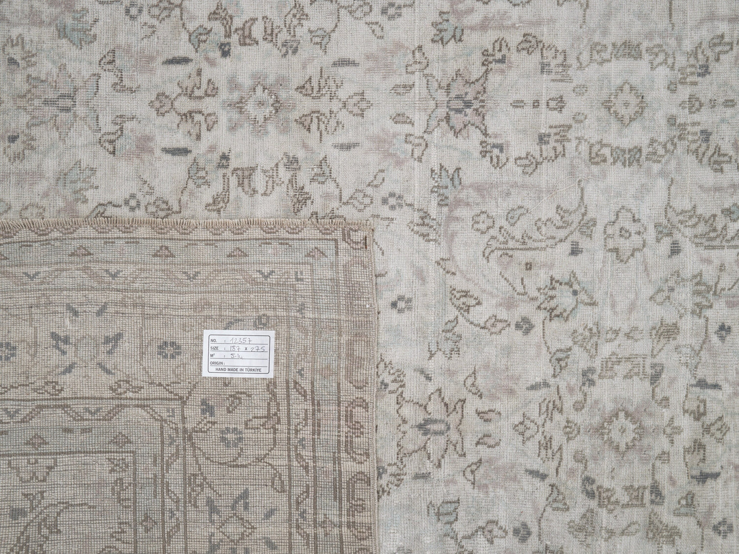 Vintage Handmade Area Rug, Turkish Oushak Antique Rug, Neutral Floor Rug, Anatolia Rustic Rug,Living Room Rug, Primitive Rug, Rug 6x9, 12357