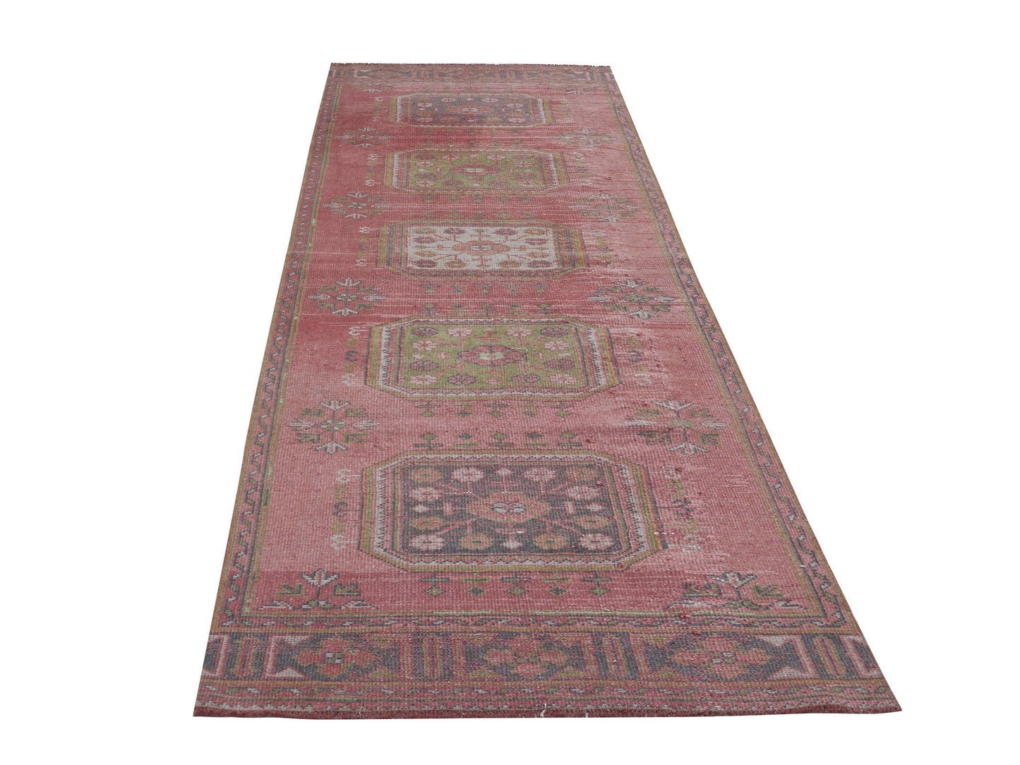 Turkish Runner, Vintage Runner, Oushak Runner, Handmade Runner Rug, Carpet Runner, Long Runner, Hallway Runner, Runner Rug 3x12, 12417