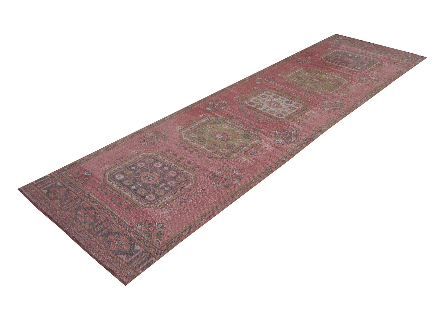 Turkish Runner, Vintage Runner, Oushak Runner, Handmade Runner Rug, Carpet Runner, Long Runner, Hallway Runner, Runner Rug 3x12, 12417