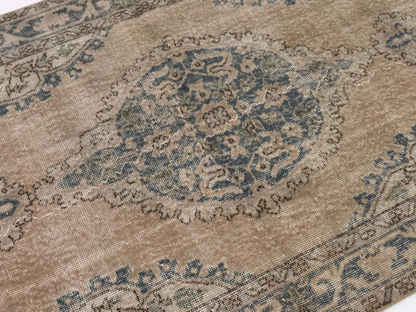 4x7 Small Area Rug , Old Wool Vintage Rug , Anatolia Handmade Oushak Rug , Turkish Rug 4x7, Neutral Rug, Rug Entryway , 8727