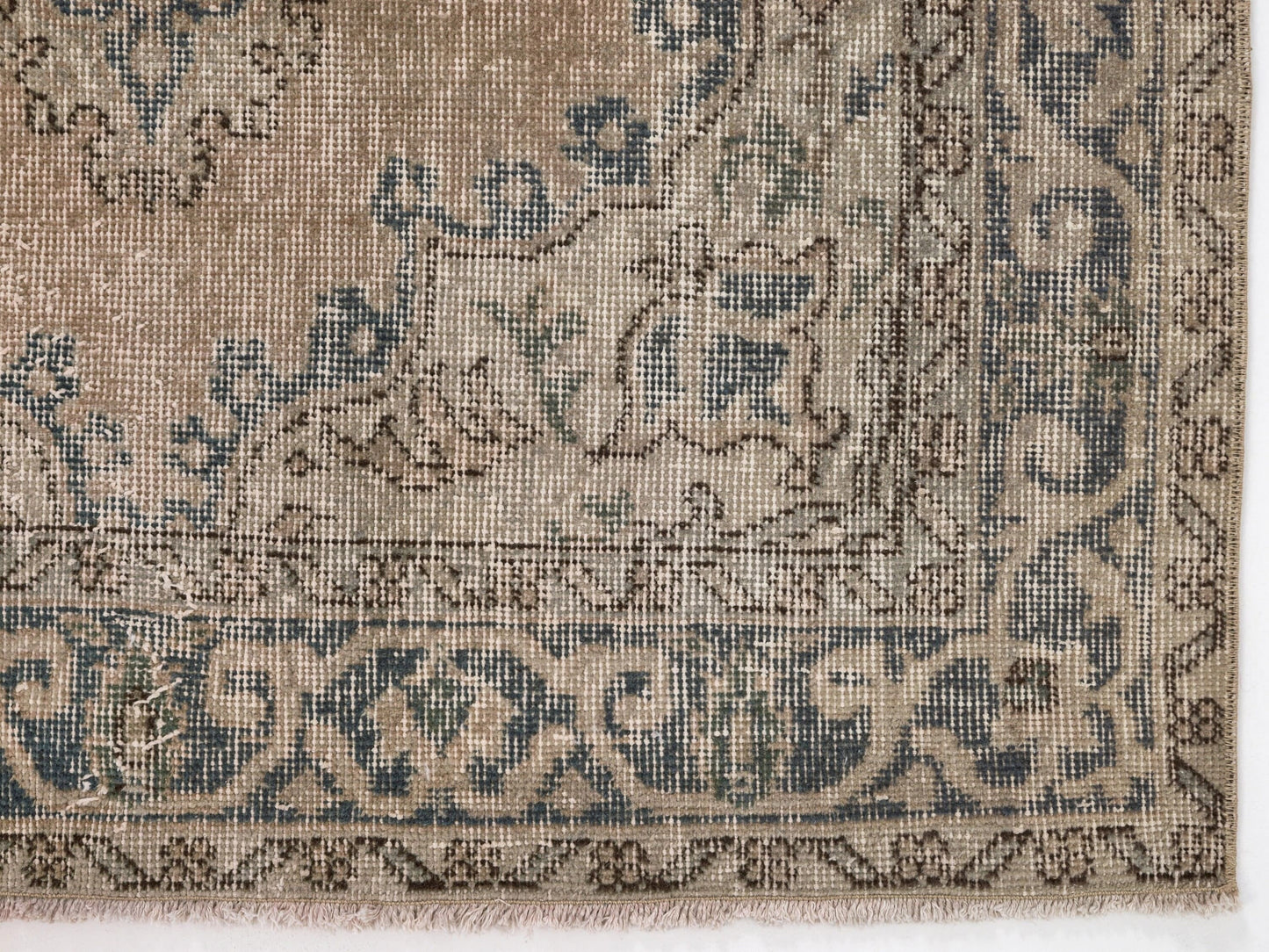 4x7 Small Area Rug , Old Wool Vintage Rug , Anatolia Handmade Oushak Rug , Turkish Rug 4x7, Neutral Rug, Rug Entryway , 8727