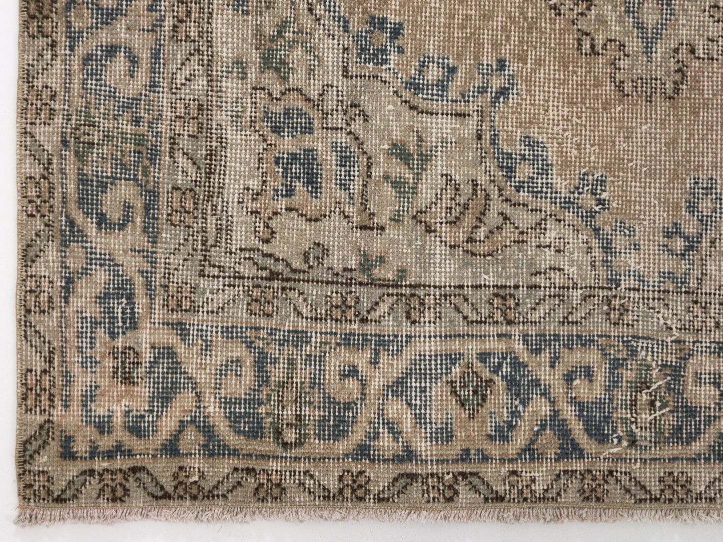 4x7 Small Area Rug , Old Wool Vintage Rug , Anatolia Handmade Oushak Rug , Turkish Rug 4x7, Neutral Rug, Rug Entryway , 8727
