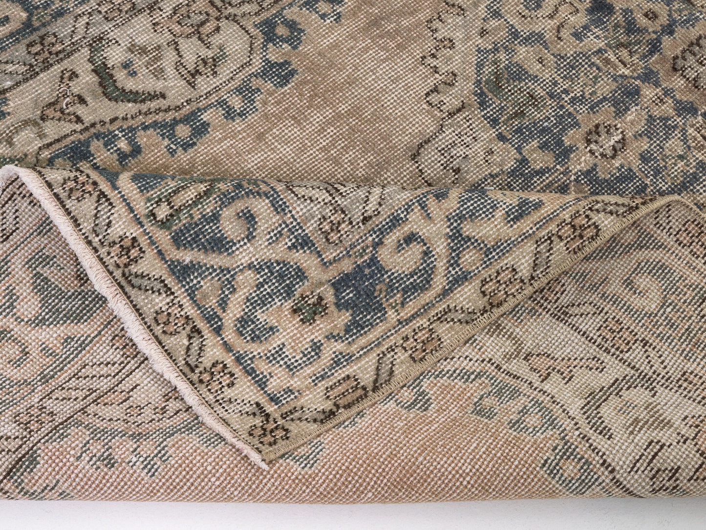 4x7 Small Area Rug , Old Wool Vintage Rug , Anatolia Handmade Oushak Rug , Turkish Rug 4x7, Neutral Rug, Rug Entryway , 8727