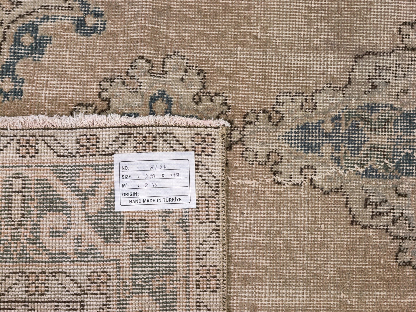 4x7 Small Area Rug , Old Wool Vintage Rug , Anatolia Handmade Oushak Rug , Turkish Rug 4x7, Neutral Rug, Rug Entryway , 8727