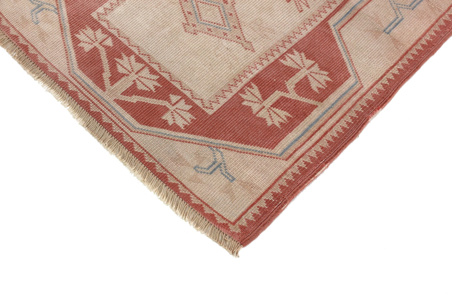 Turkish Rug Orange Beige 3x9, Hallway Kitchen Rug, Carpet Runner, Turkish Vintage Oushak Runner, Boho, 6131