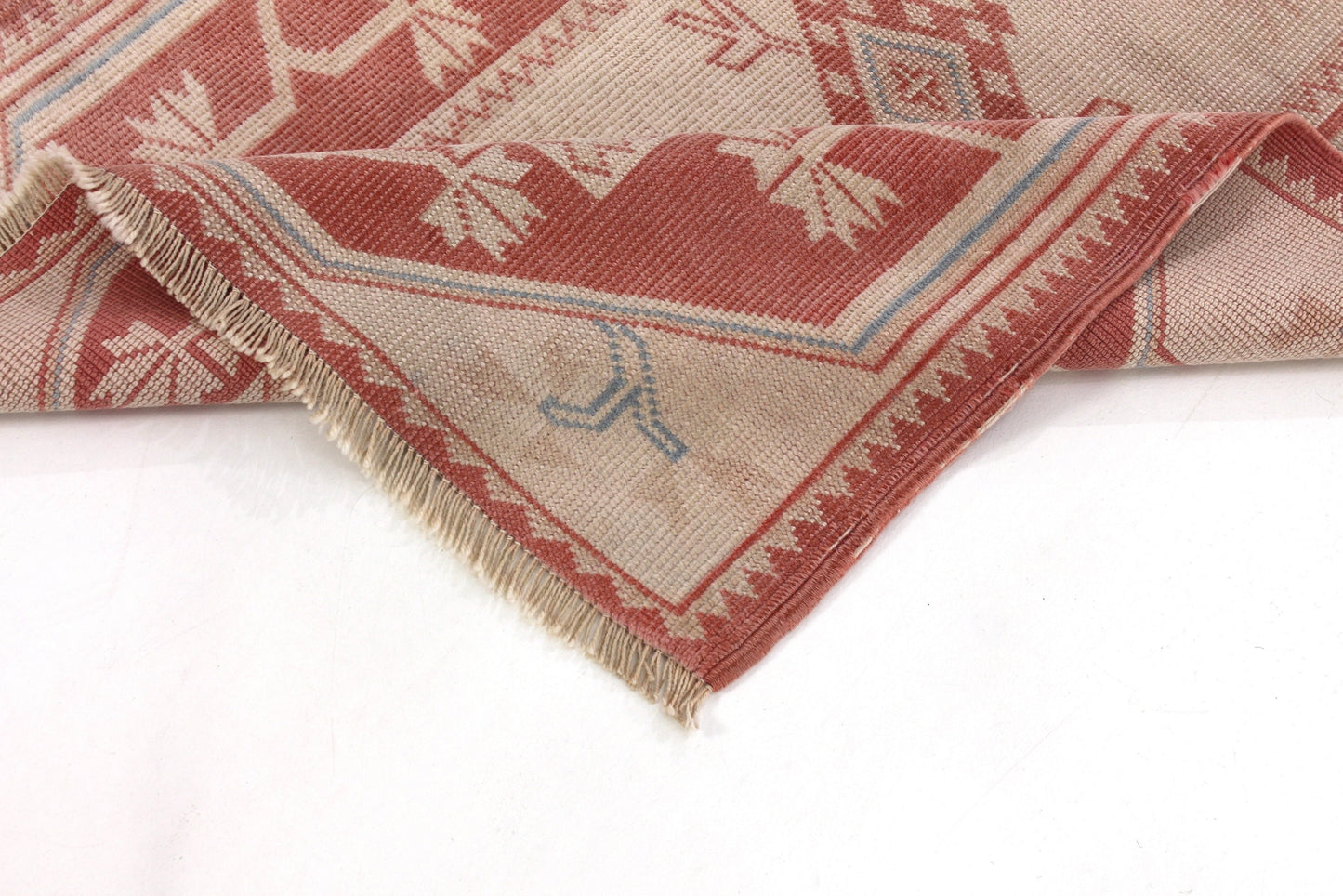 Turkish Rug Orange Beige 3x9, Hallway Kitchen Rug, Carpet Runner, Turkish Vintage Oushak Runner, Boho, 6131