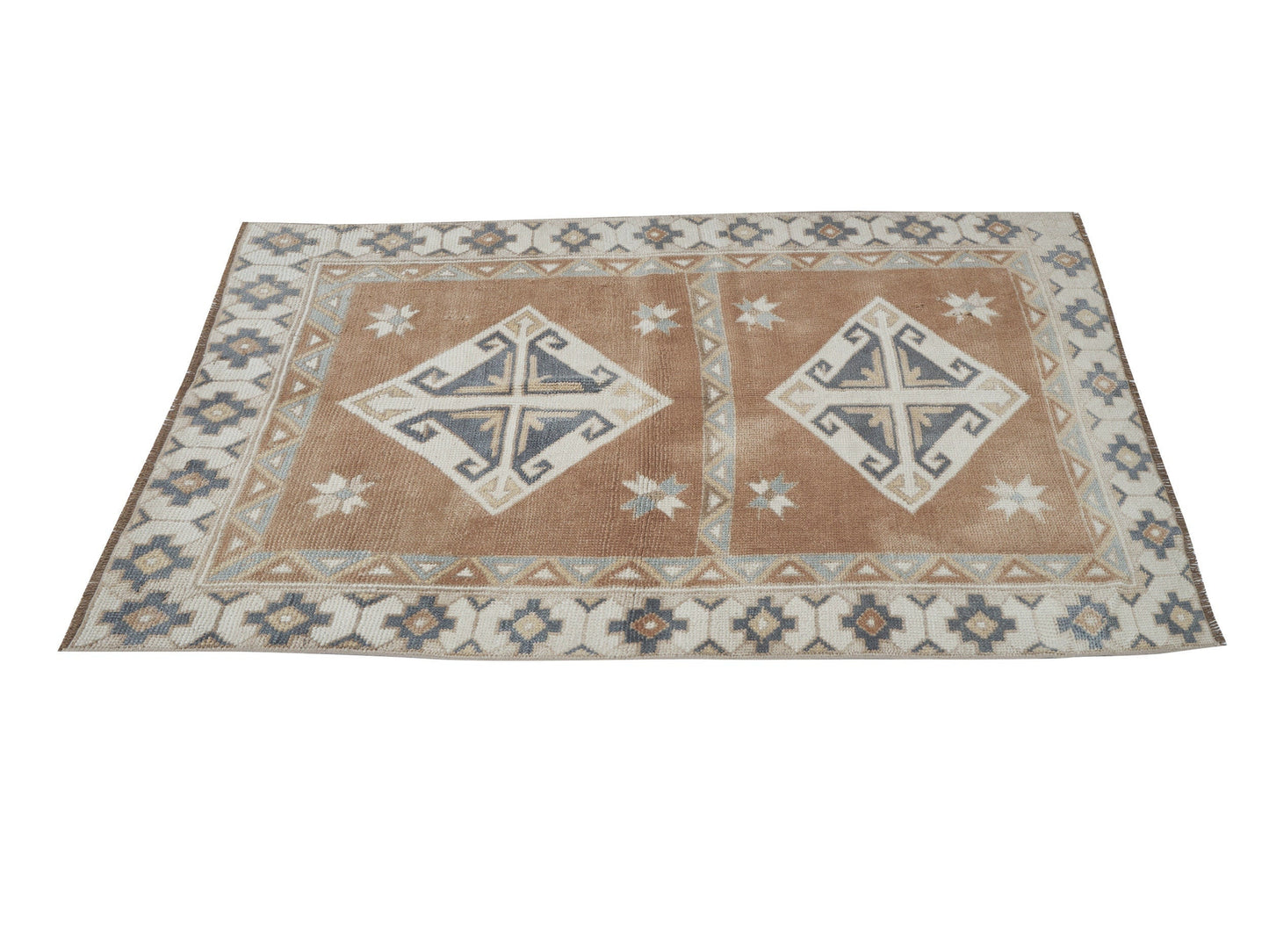 Turkish Vintage Oushak Rug, Handmade Area Eclectic Rug, Anatolia Rug, Carpet Rug, Turkish Carpet, Turkey Rug, Bohemian Rug, Rug 3x5, 12421