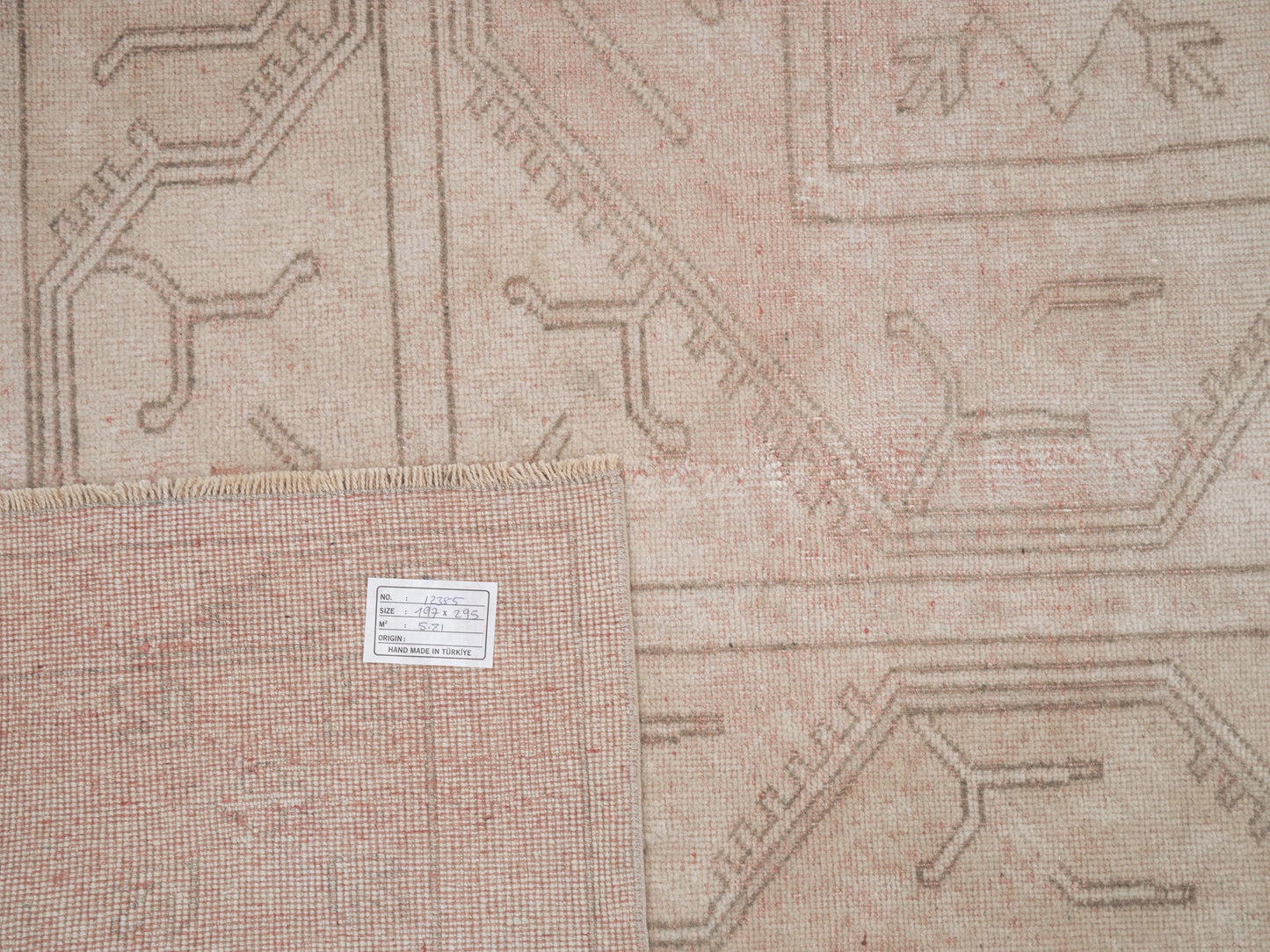 Turkish Vintage Oushak Rug, Handmade Area Rug, Living Room Rug, Contemporary Decor, Neutral Antique Rug, Rug 7x10, Vintage Carpet, 12385