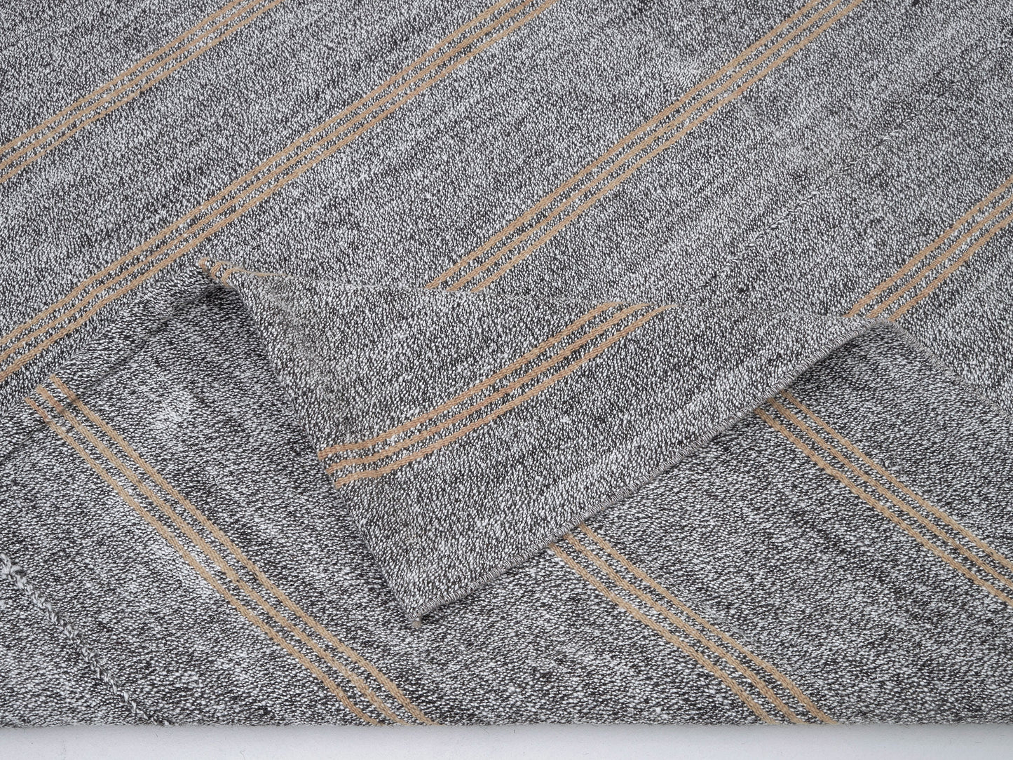 Handmade Area Kilim Rug, Turkish Striped Kilim Rug, Vintage Faded Kilim Rug, Office Rug, Contemporary Decor, Gray Rug, Kilim Rug 6x7, 12188
