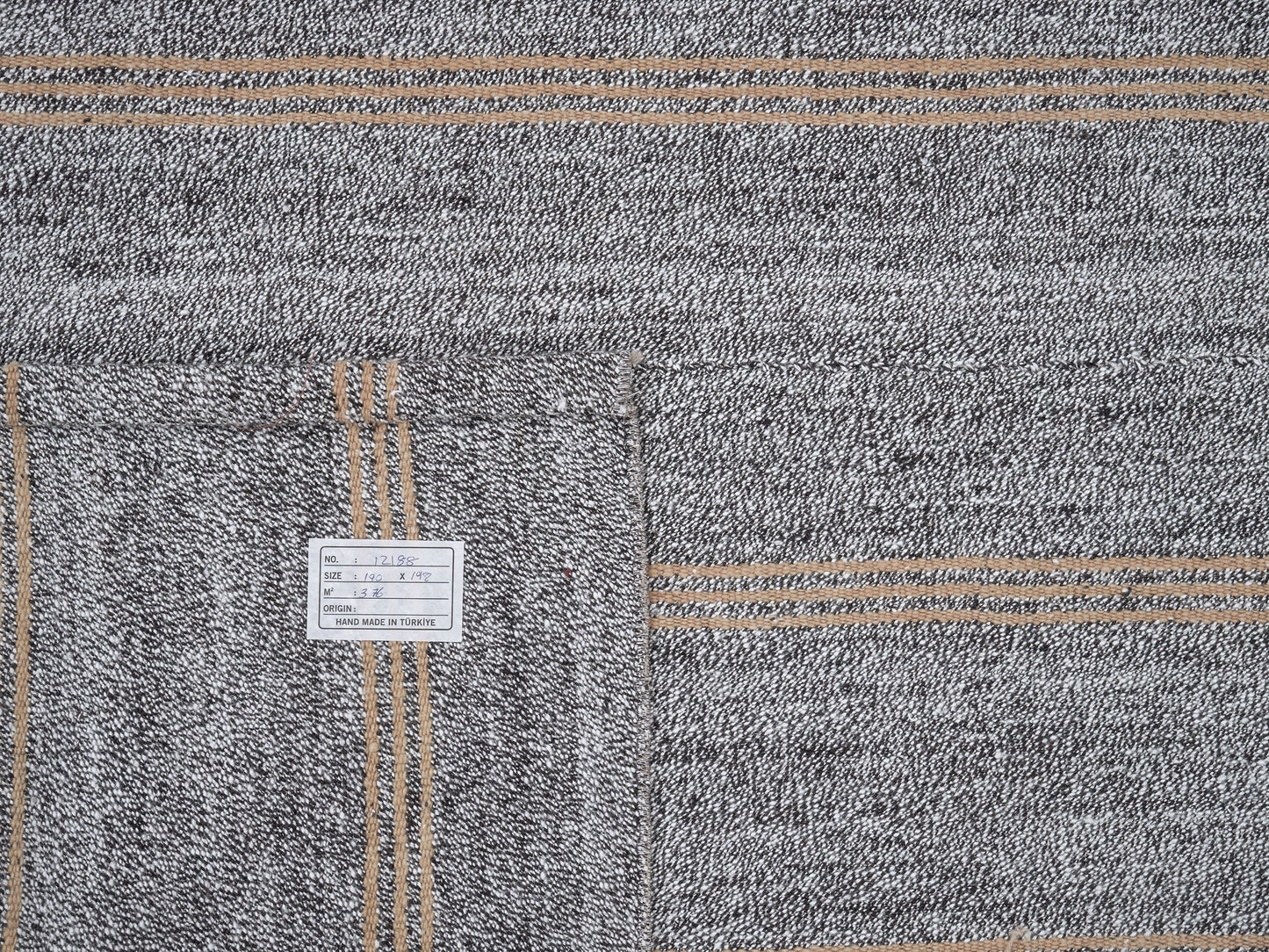 Handmade Area Kilim Rug, Turkish Striped Kilim Rug, Vintage Faded Kilim Rug, Office Rug, Contemporary Decor, Gray Rug, Kilim Rug 6x7, 12188