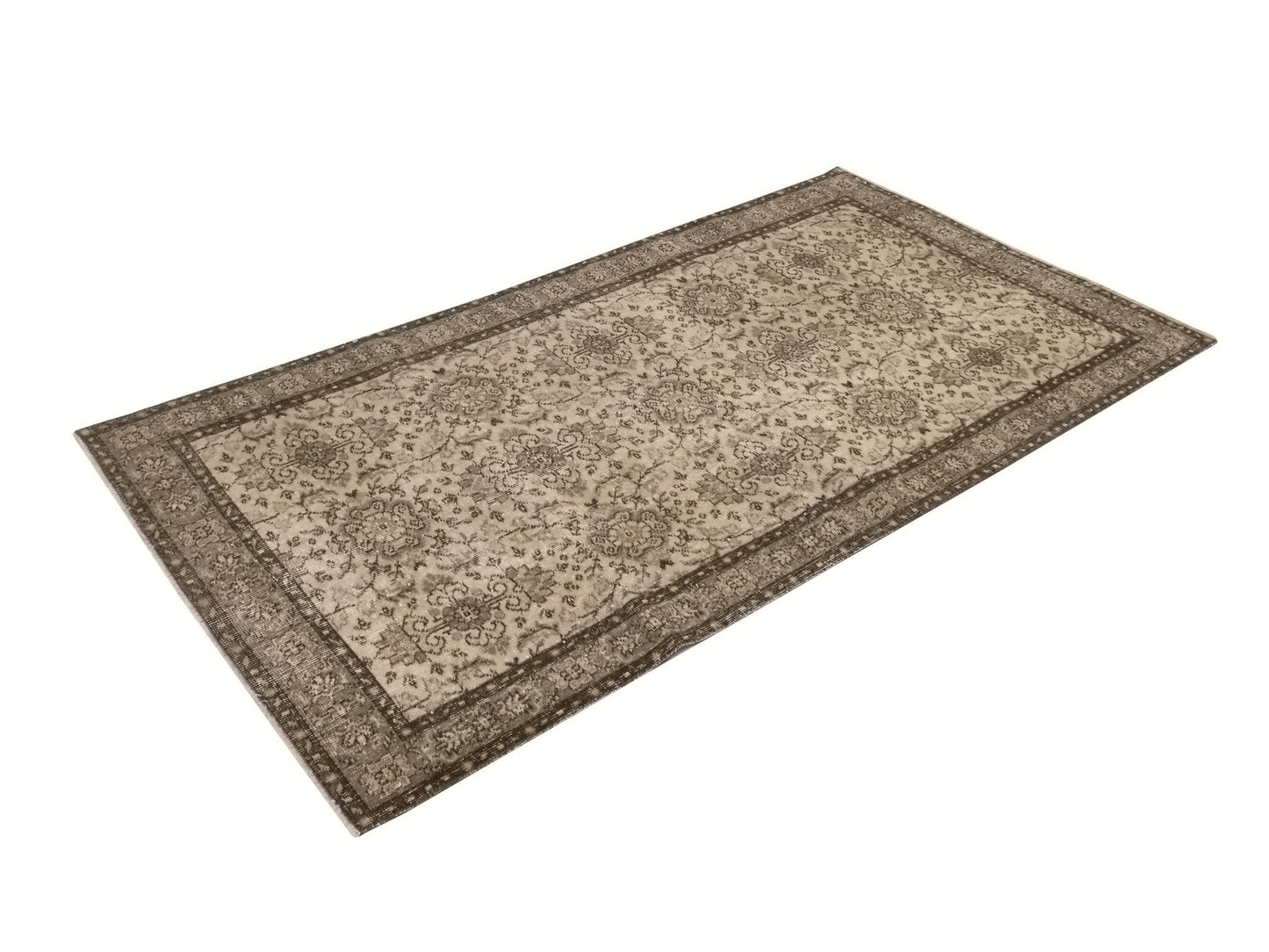 4x7 Turkish rug, Faded Rug, Area Rug, Turkey rug, Oushak Rug, Neutral rug, Boho Rug, Handmade rug, Area rug, Wool Rug, Anatolian Rug, 9665