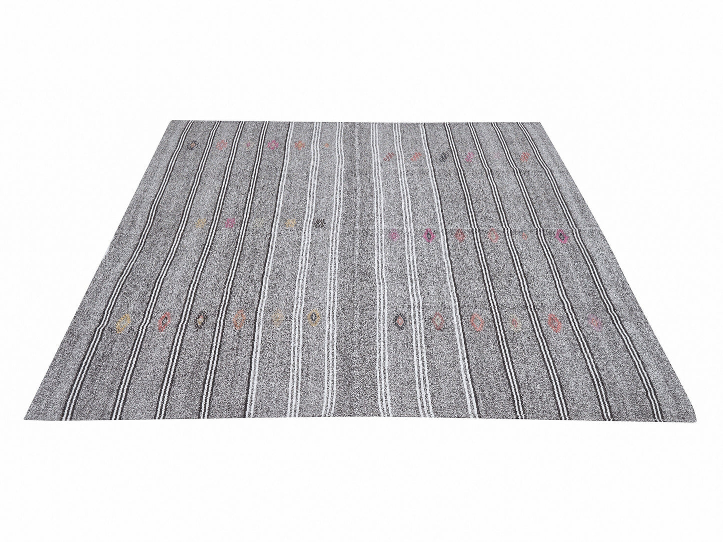 Handmade Kilim Rug, Vintage Kilim Rug, Turkish Kilim Rug, Area Kilim Rug, Gray Rug, Coastal Decor, Kid Room Rug, Rug Kilim 6x7, 12202