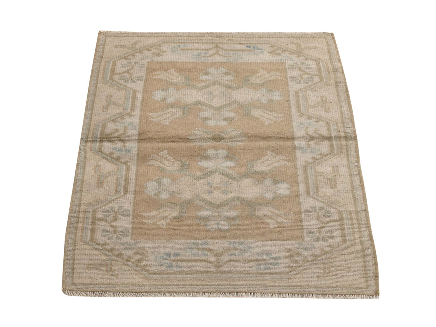 Vintage Neutral Oushak Rug ,Small Vintage Rug 2x3, Anatolian Turkish Rug , Faded Handmade Rug , Door mat Carpet Rug ,Small Area Rug,8898