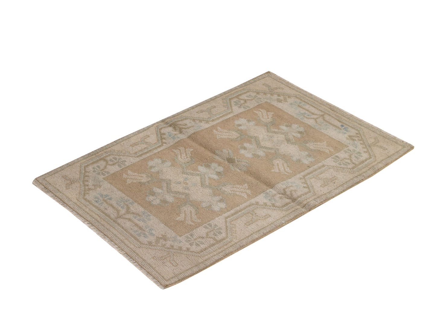 Vintage Neutral Oushak Rug ,Small Vintage Rug 2x3, Anatolian Turkish Rug , Faded Handmade Rug , Door mat Carpet Rug ,Small Area Rug,8898