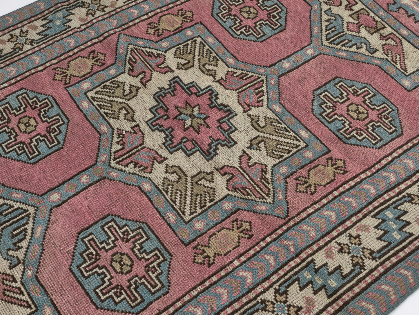 4x7 Area rug, Antique Handmade Vintage Rug, Anatolian Turkish Oushak Rug, Ethnic Neutral Rug, Tribal rug , Small Carpet Rug, 8918