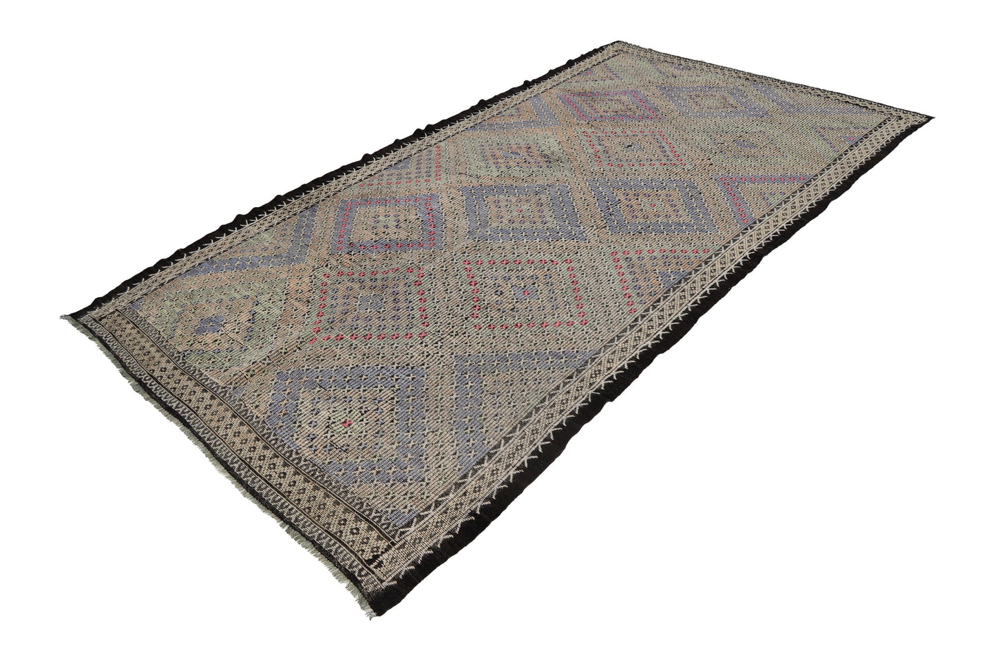 Turkish Kilim 6x11, Vintage Area Kilim Rug, Contemporary Decorative Wool Rug, Living Room Rug, Entryway Rug, Kilim Rug, Striped Kilim, 8053