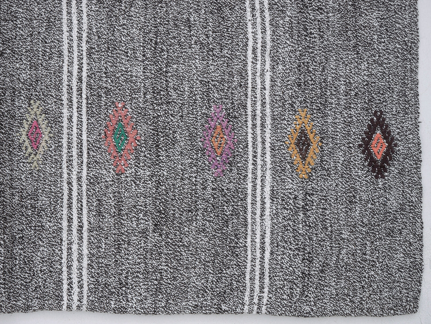 Vintage Handmade Runner Rug, Turkish Runner, Oushak Runner, Kilim Runner, Hallway Runner, Gray Rug, Entryway Rug, Runner Rug 3x9, 12225