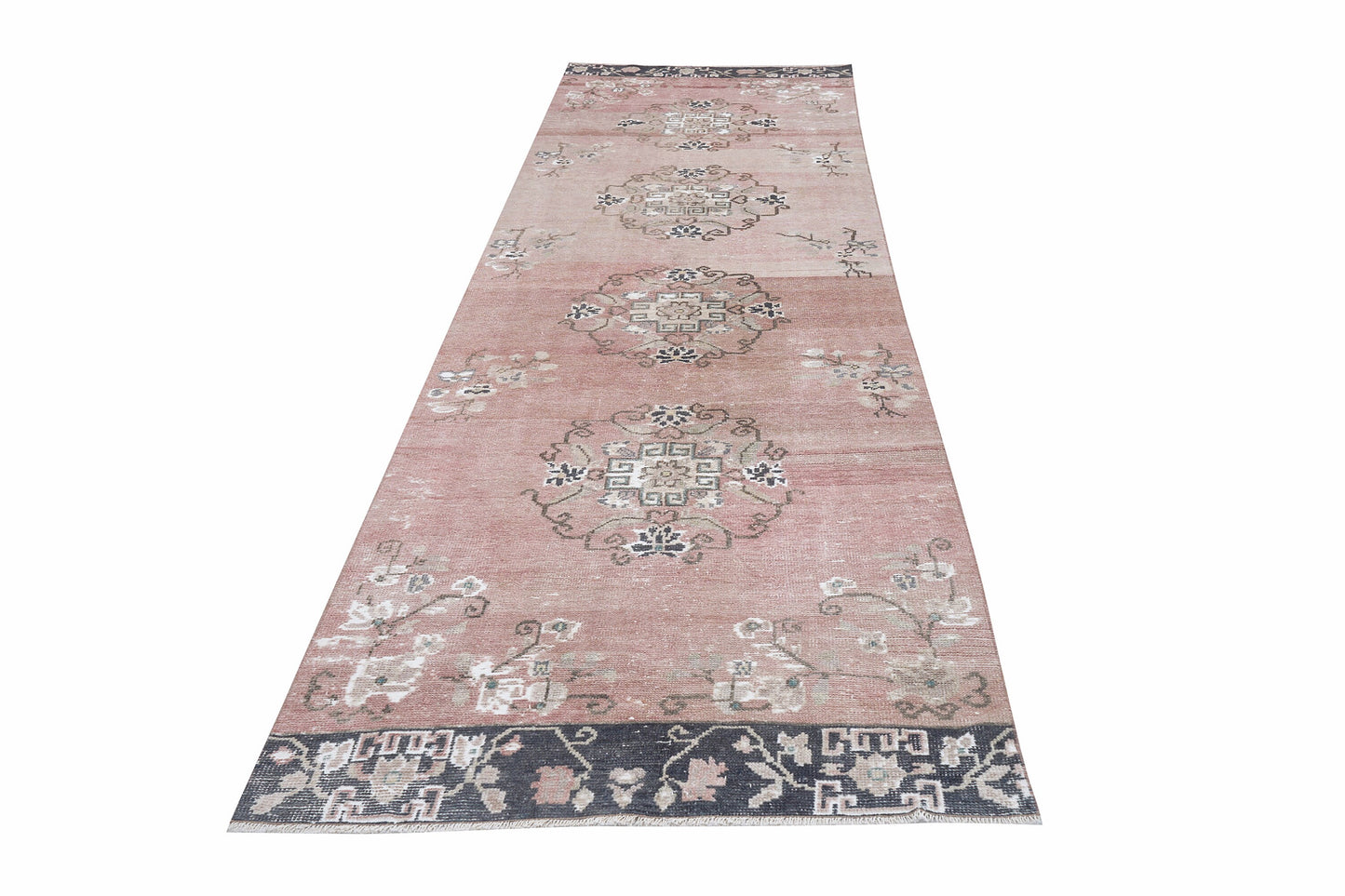 Turkish Runner, Oushak Runner, Vintage Runner, Hallway Runner, Carpet Runner, Runner Rug 3x12, Bohemian Rug,Long Runner, Floor Runner, 12481