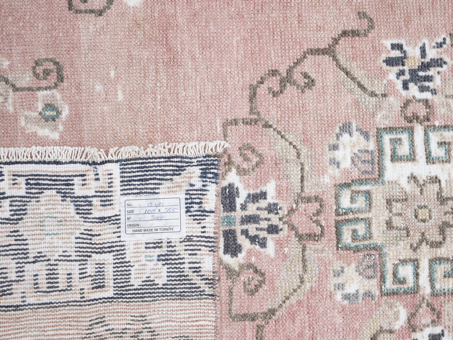 Turkish Runner, Oushak Runner, Vintage Runner, Hallway Runner, Carpet Runner, Runner Rug 3x12, Bohemian Rug,Long Runner, Floor Runner, 12481
