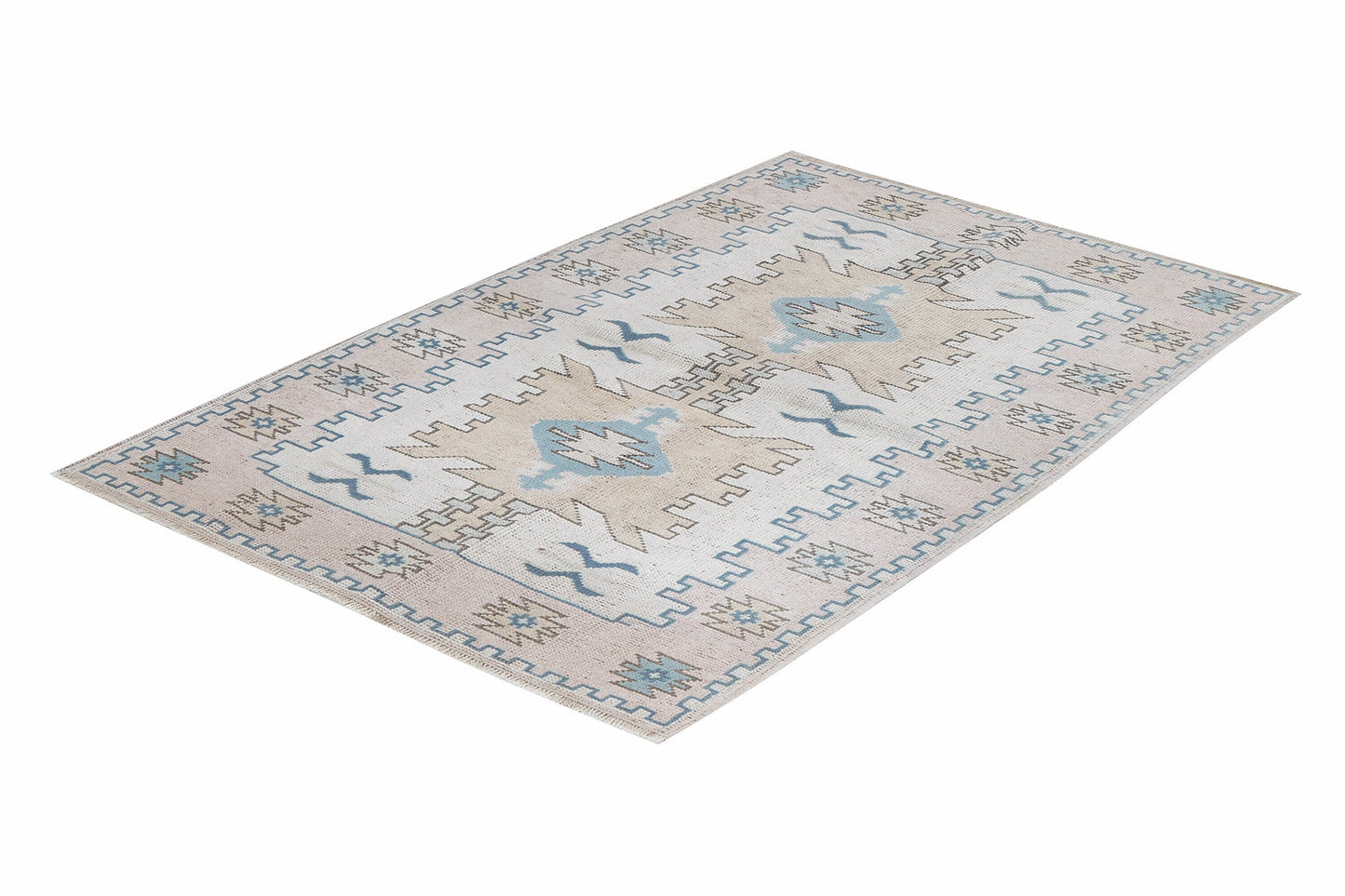 Oushak Handmade Area Rug, Turkish Vintage Eclectic Rug, Bedroom Rug, Oushak Carpet, Rug 3x5, Bohemian Rug, Turkey Rug, Carpet Rug, 12462