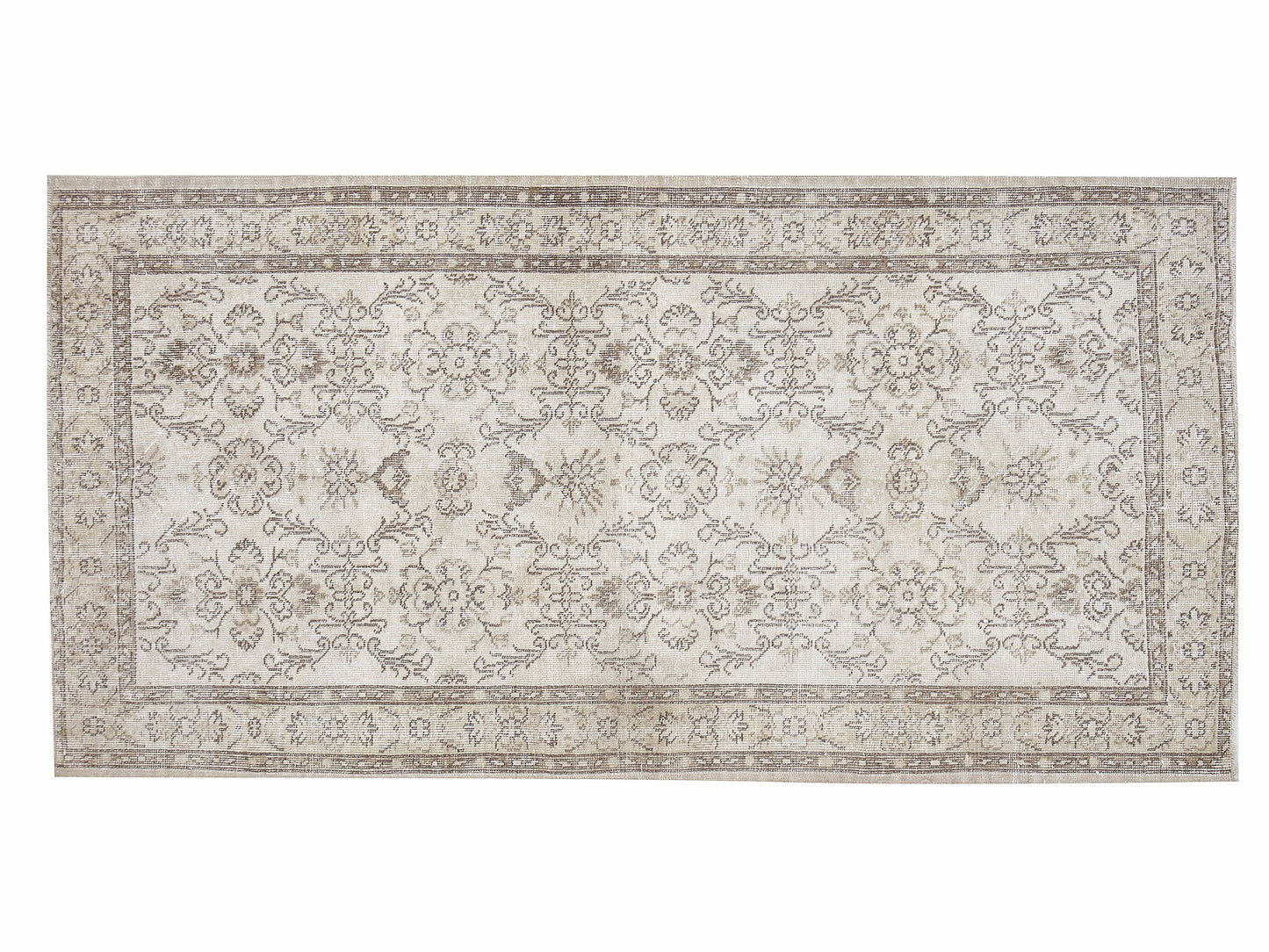 Turkish Rug, Vintage Rug, Oushak Rug, Handmade Rug, Area Rug, Neutral Rug, Primitive Rug, Vintage Carpet, Turkey Rug, Rug 4x7, 12467
