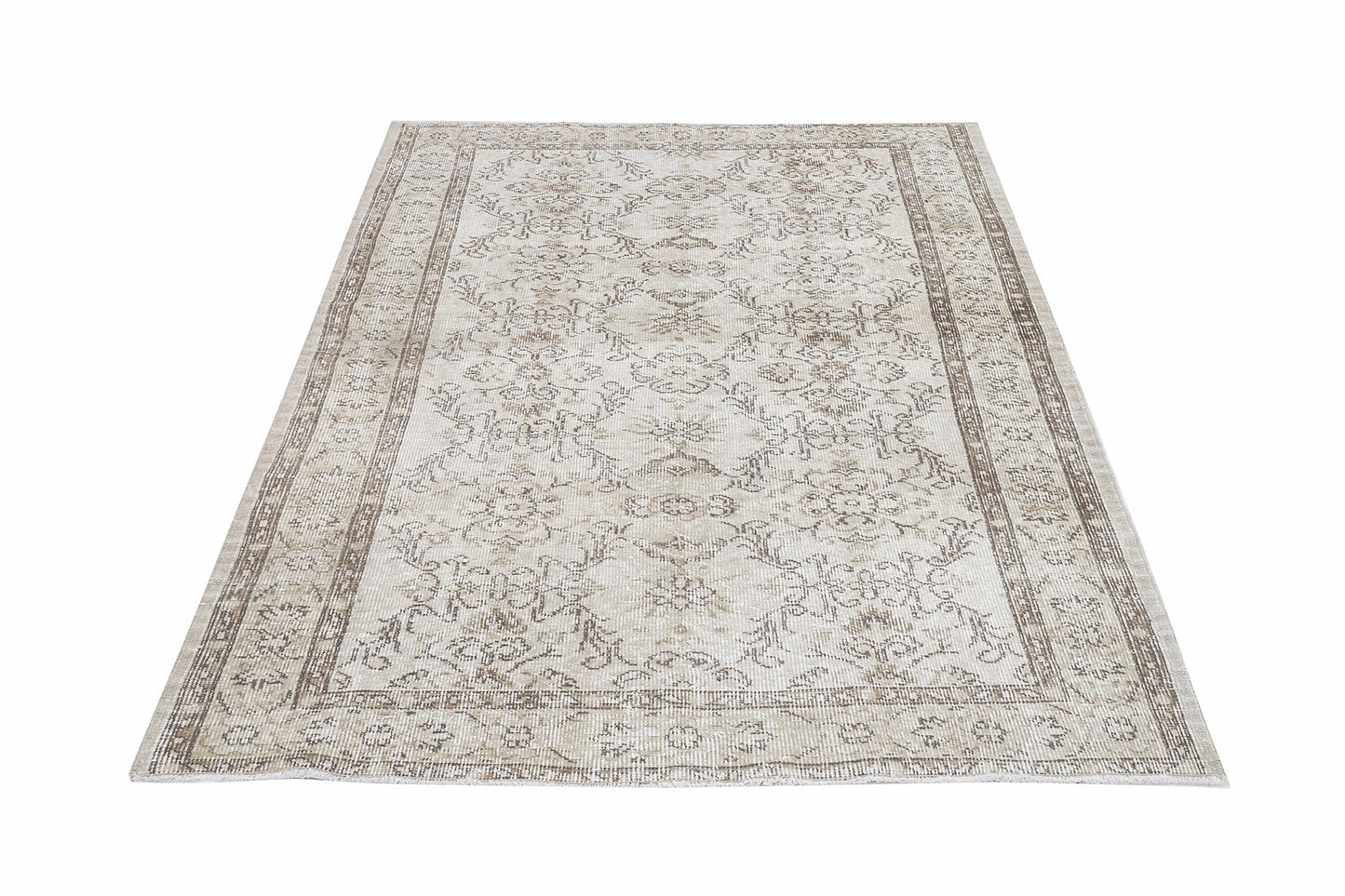 Turkish Rug, Vintage Rug, Oushak Rug, Handmade Rug, Area Rug, Neutral Rug, Primitive Rug, Vintage Carpet, Turkey Rug, Rug 4x7, 12467