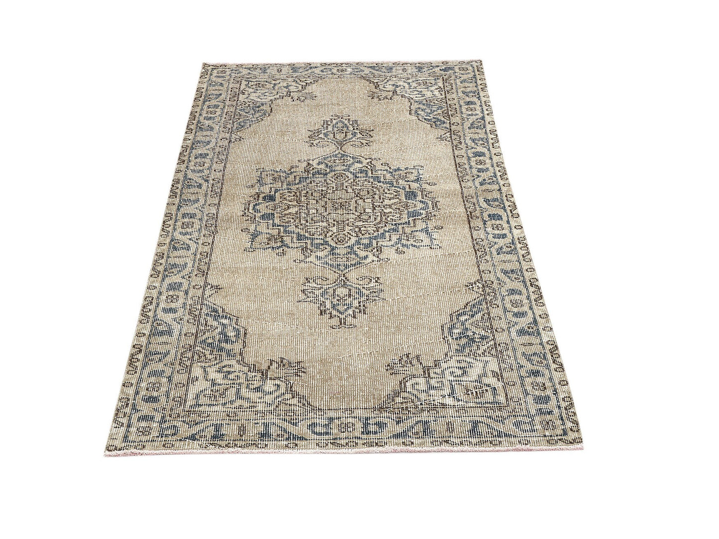 Vintage Handmade Rug, Turkish Oushak Rug, Neutral Area Rug, Kid Room Rug, Vintage Carpet, Contemporary Decor, Turkey Rug, Rug 3x7, 12084