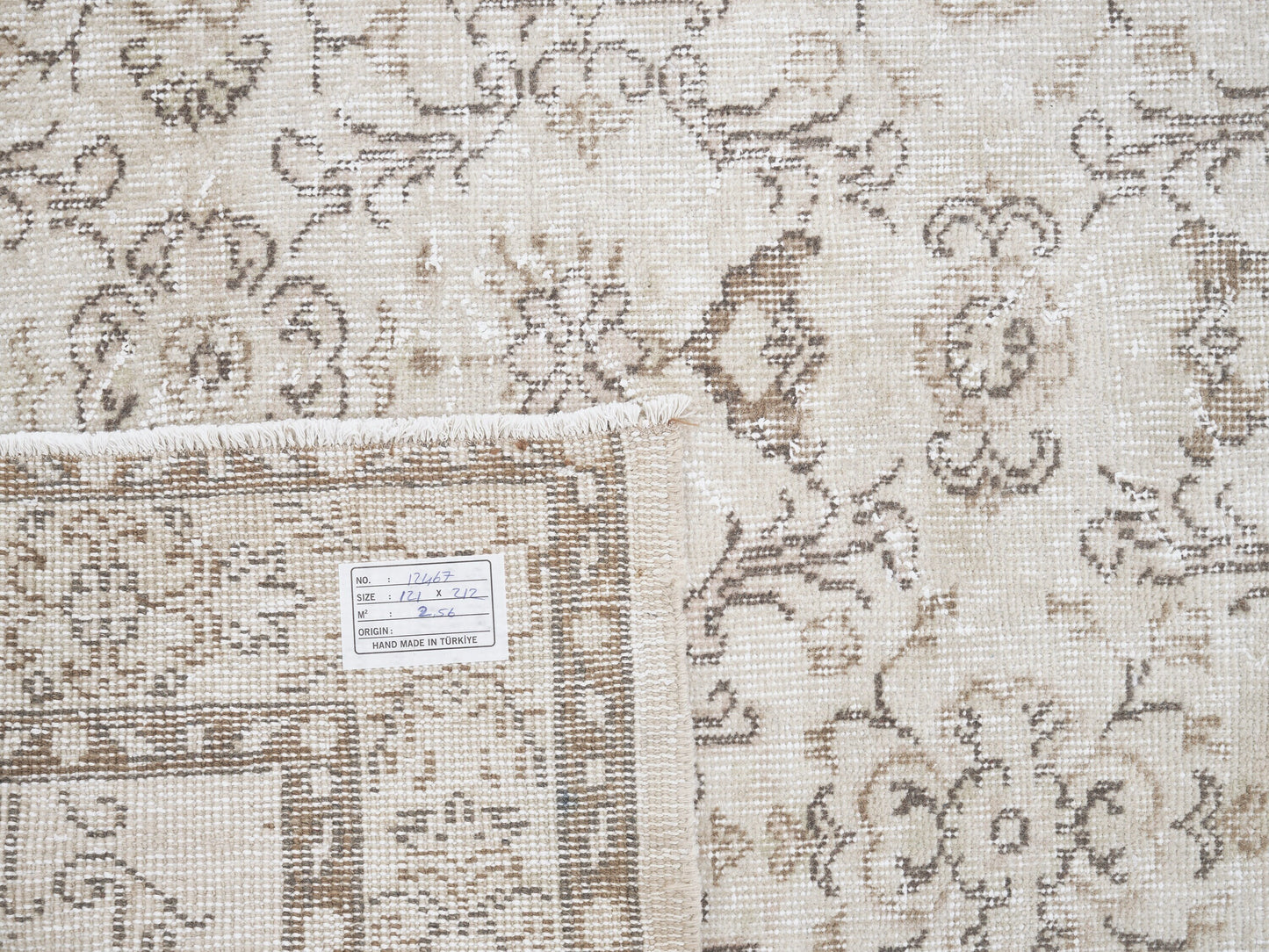 Turkish Rug, Vintage Rug, Oushak Rug, Handmade Rug, Area Rug, Neutral Rug, Primitive Rug, Vintage Carpet, Turkey Rug, Rug 4x7, 12467