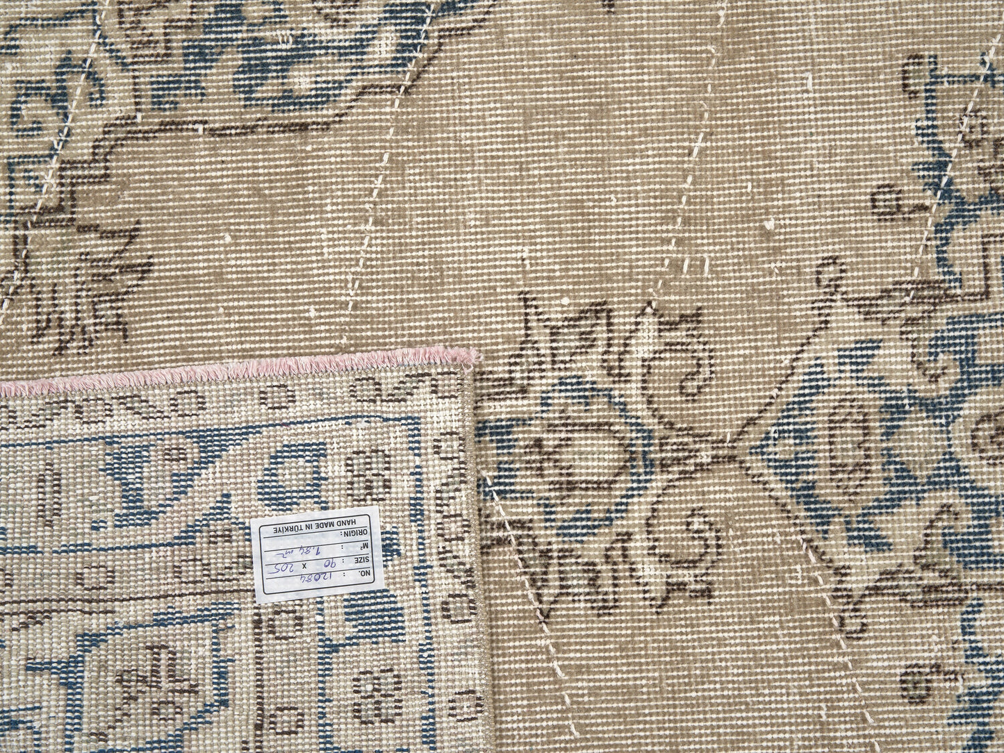 Vintage Handmade Rug, Turkish Oushak Rug, Neutral Area Rug, Kid Room Rug, Vintage Carpet, Contemporary Decor, Turkey Rug, Rug 3x7, 12084