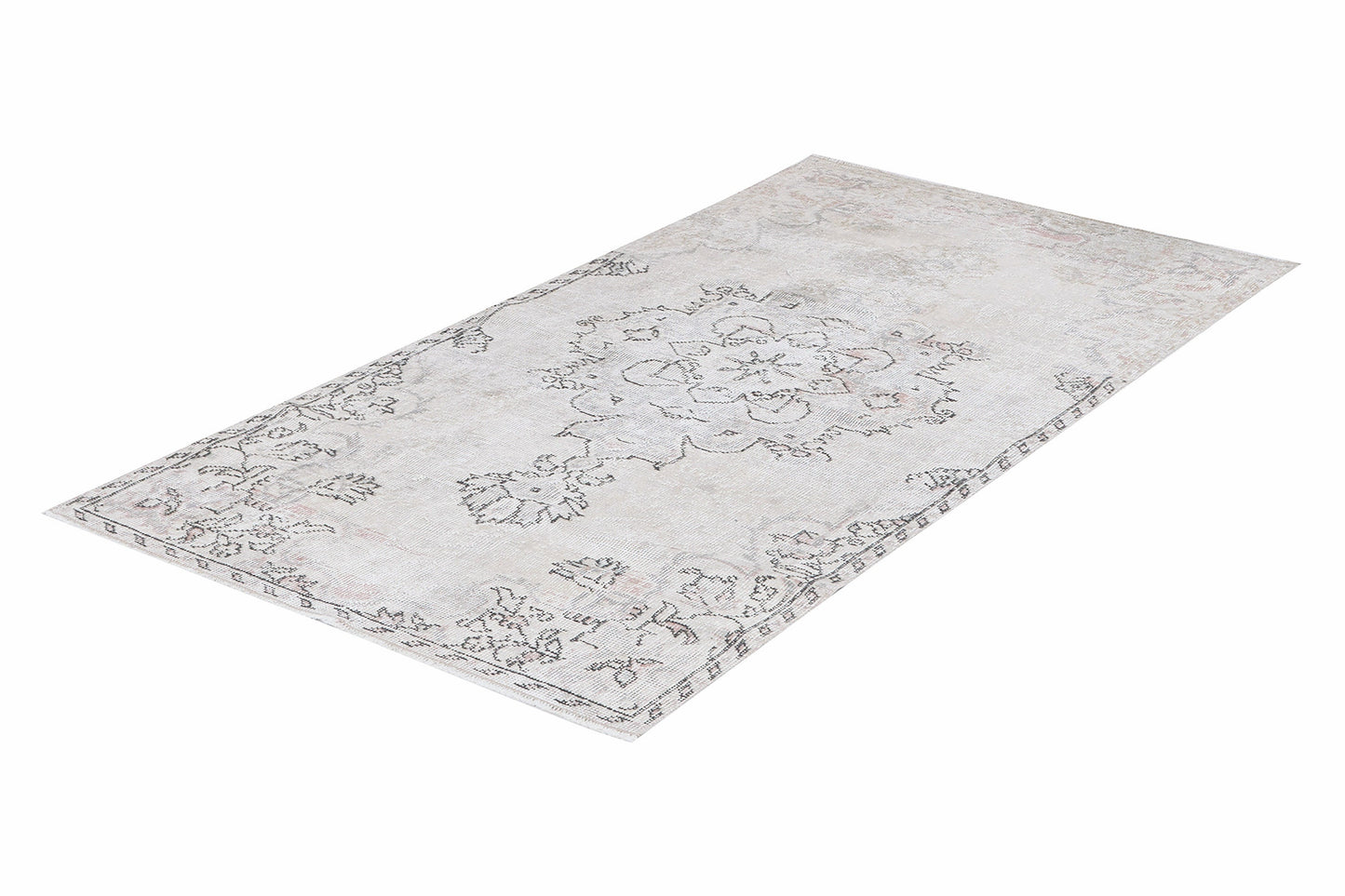 Oushak Area Rug, Turkish Vintage Rug, Handmade Unique Rug, Turkey Rug, Entryway Rug, Neutral Floor Rug, Oushak Carpet, Rug 3x6, 12334