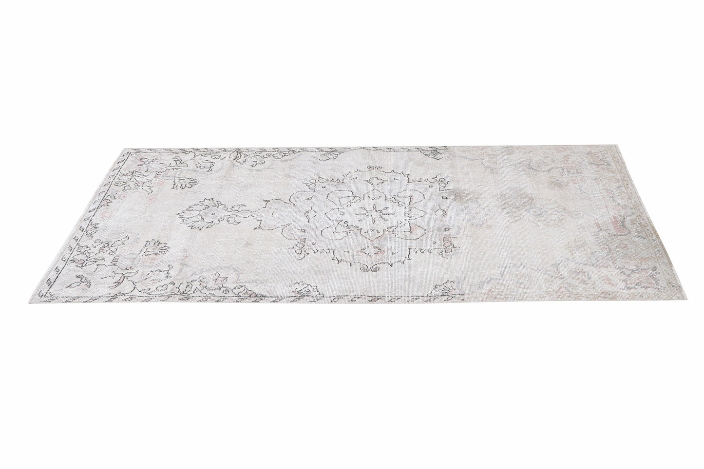 Oushak Area Rug, Turkish Vintage Rug, Handmade Unique Rug, Turkey Rug, Entryway Rug, Neutral Floor Rug, Oushak Carpet, Rug 3x6, 12334